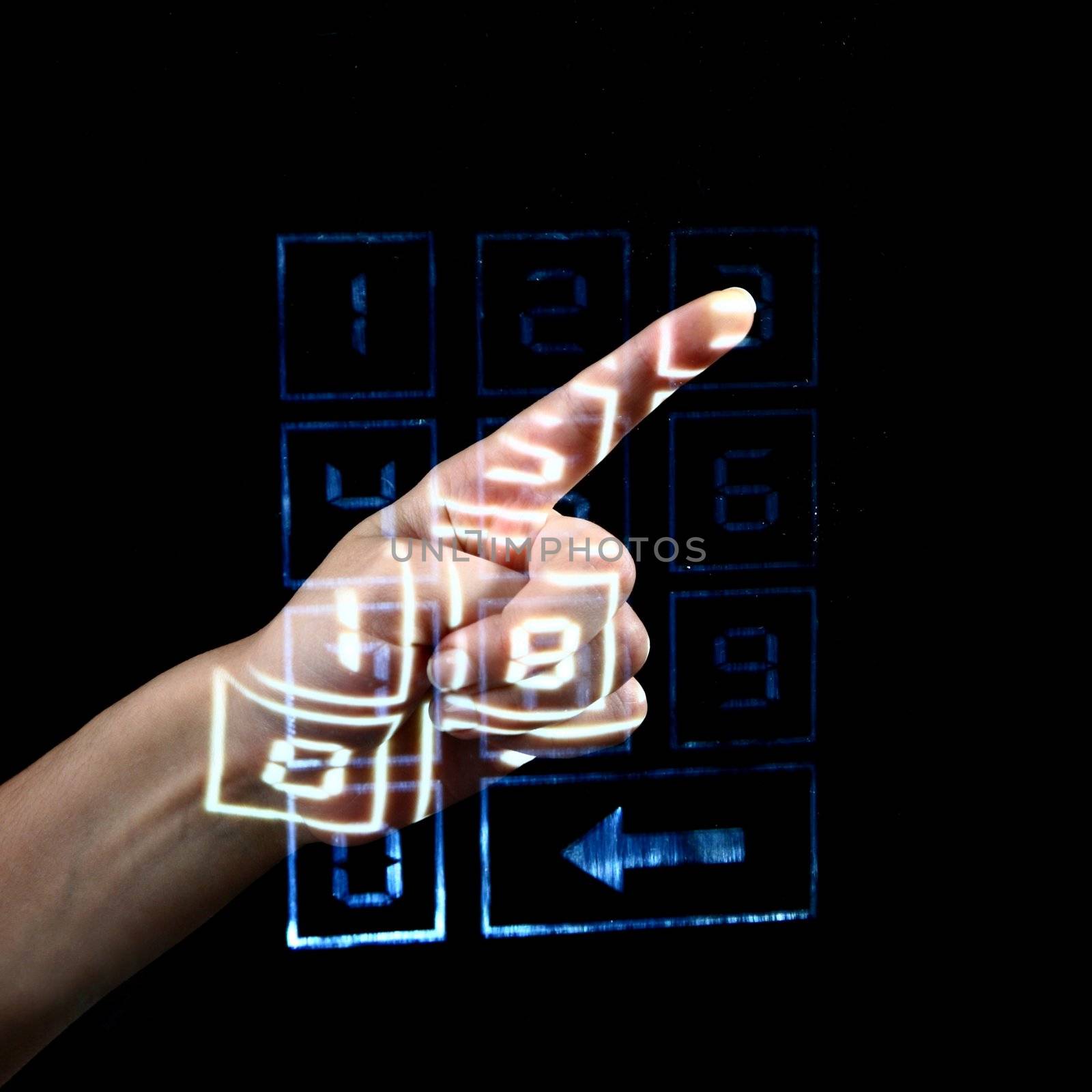 enter secret code on numpad security control