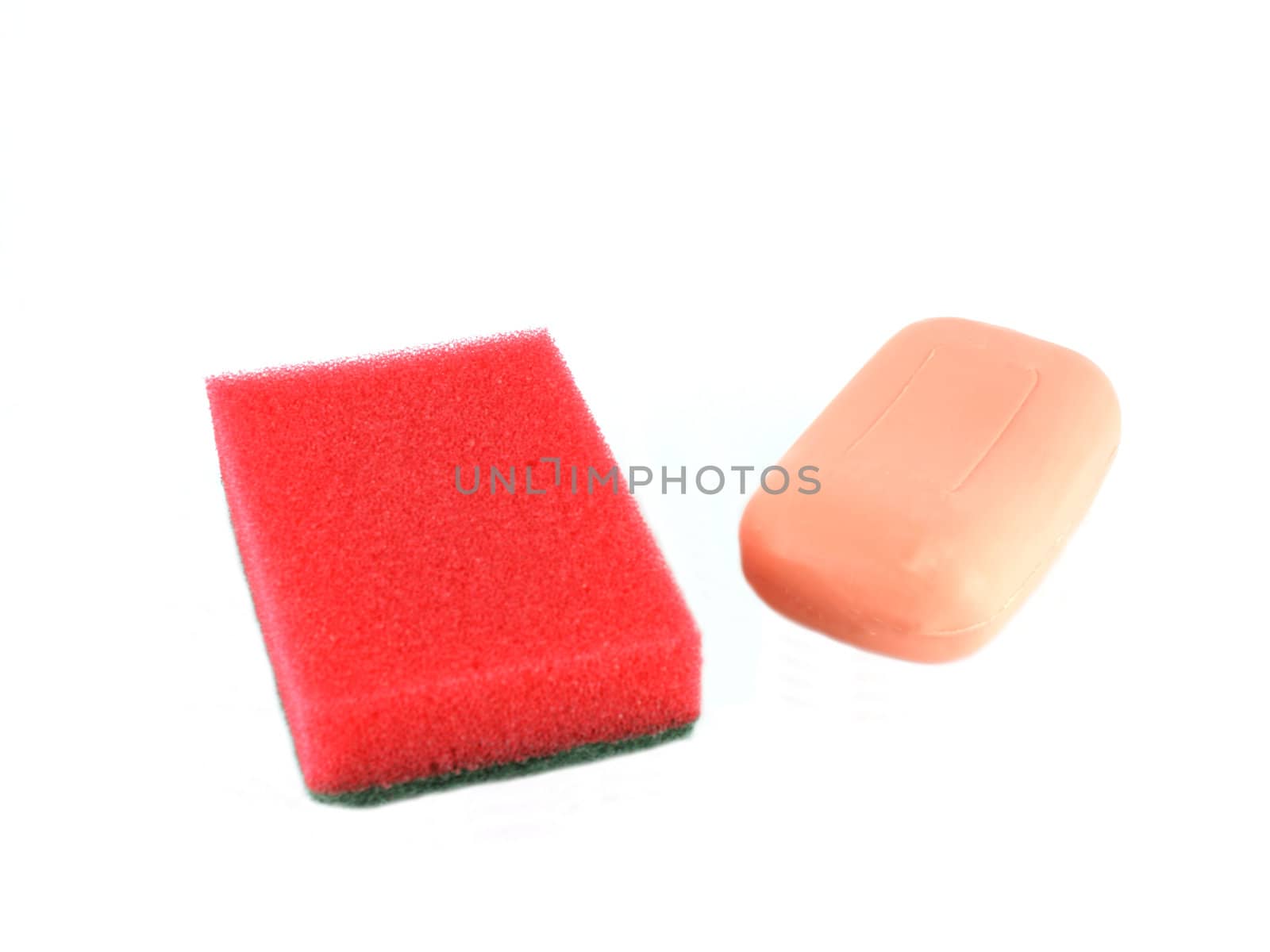 Color sponges and soap