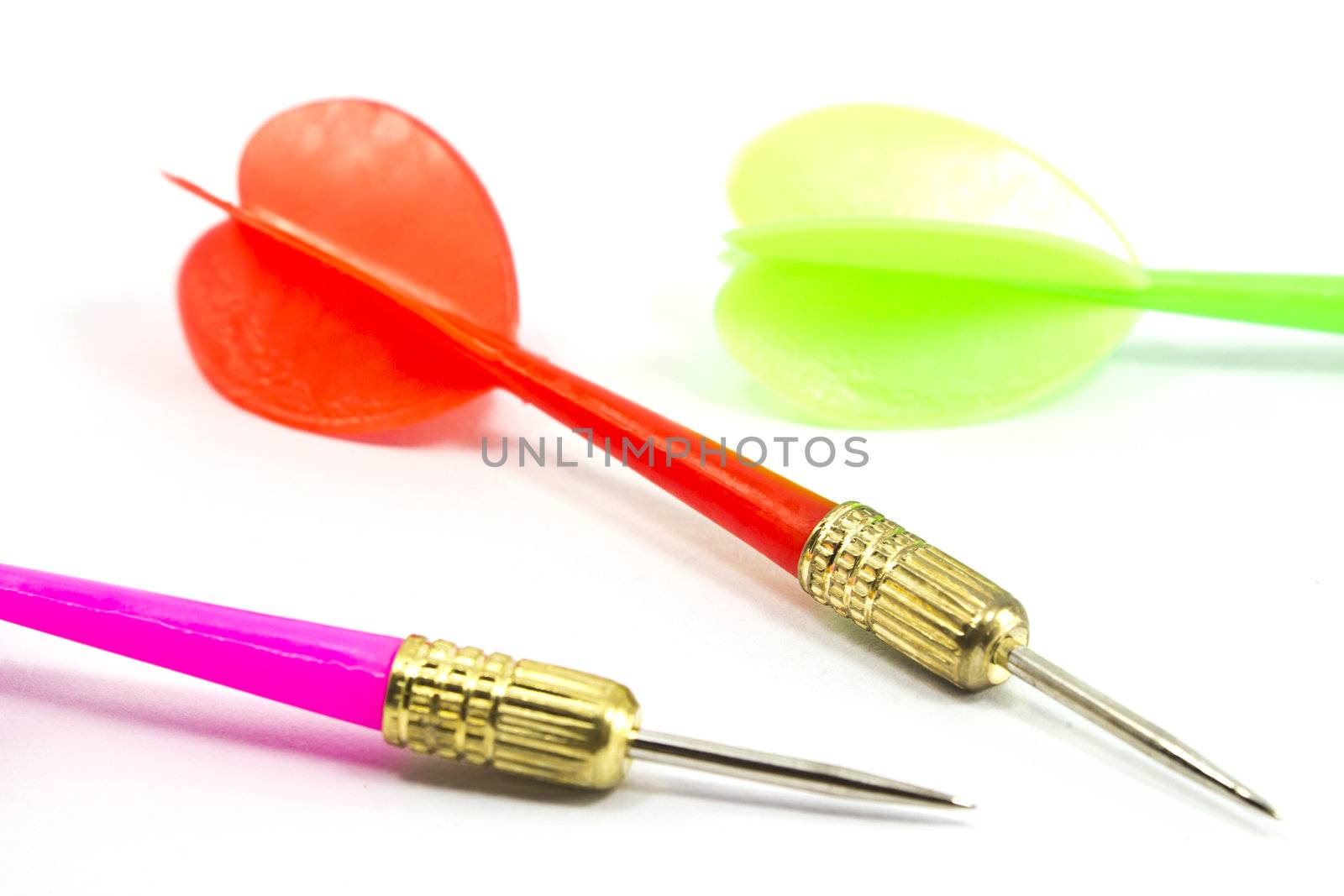 darts isolated on white background