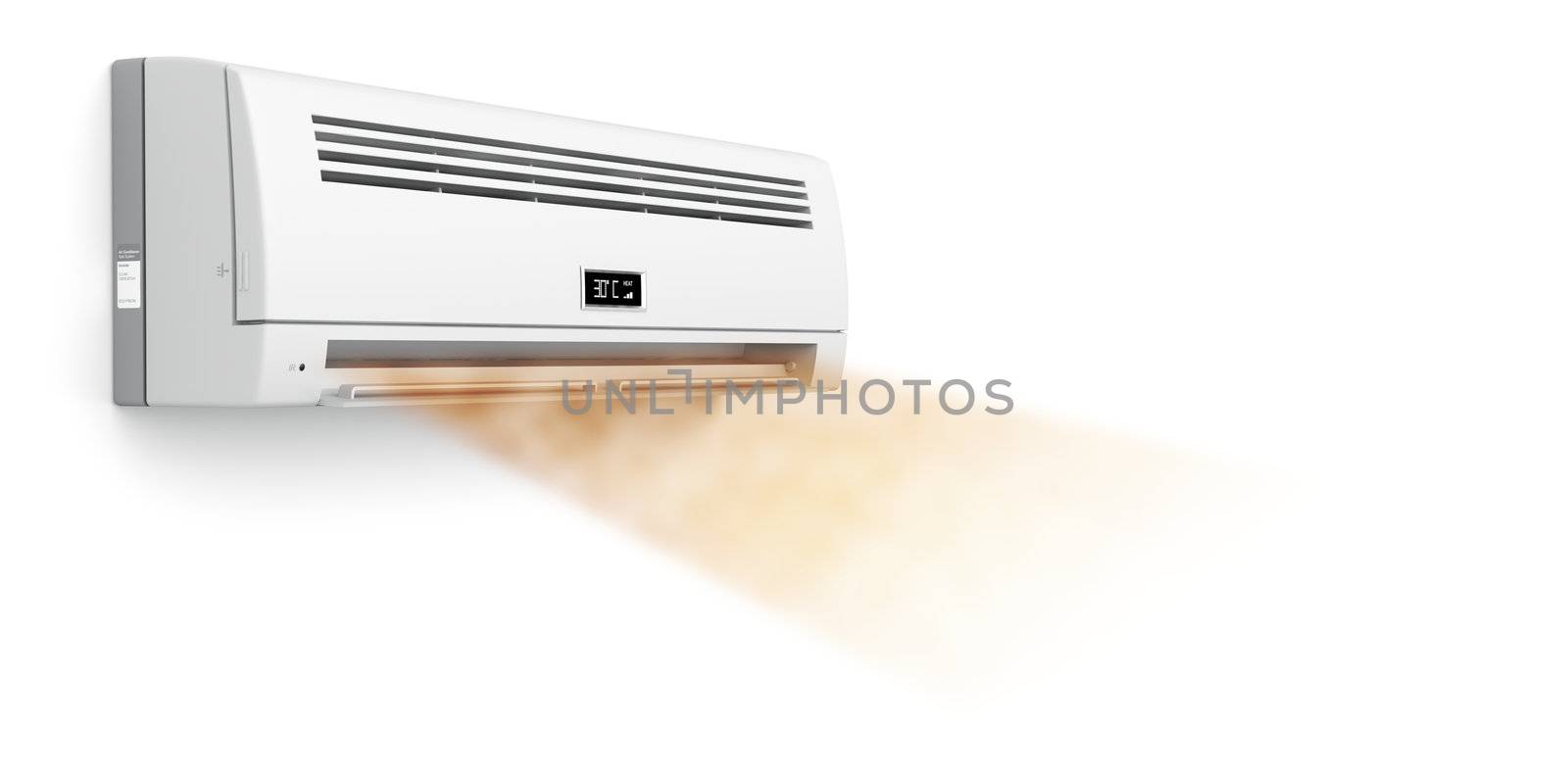 Air conditioner blowing hot air by magraphics