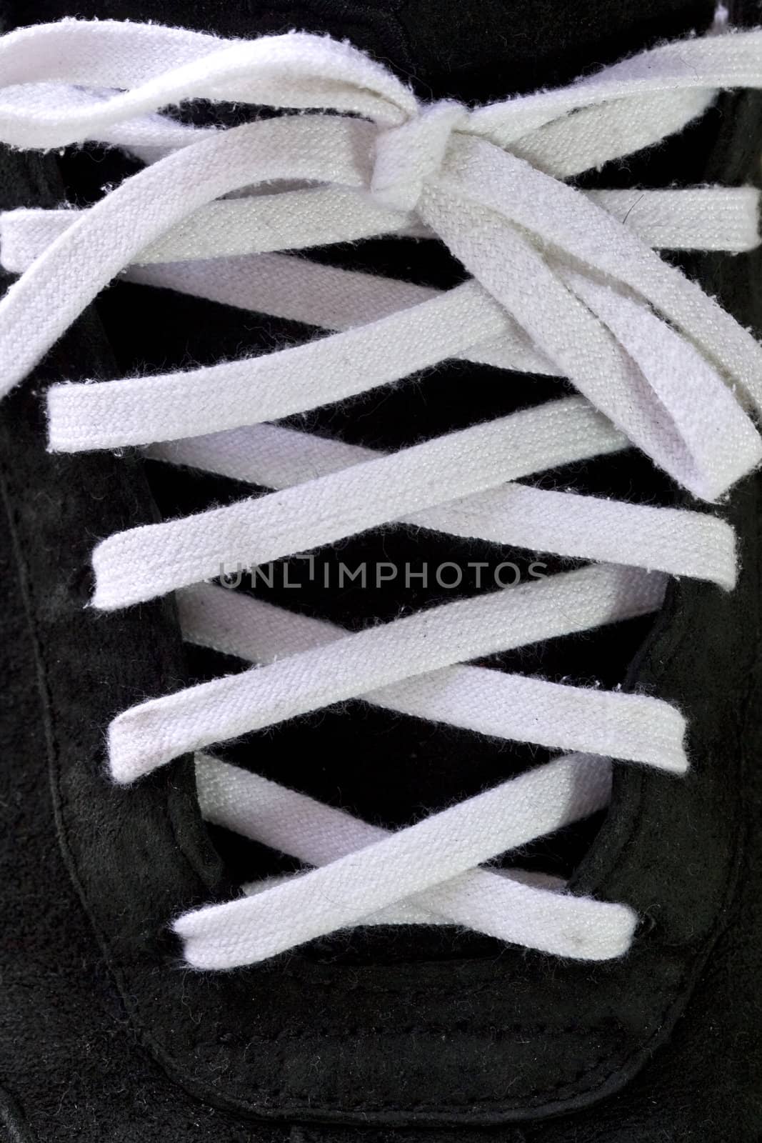 Close-Up of White Shoelace