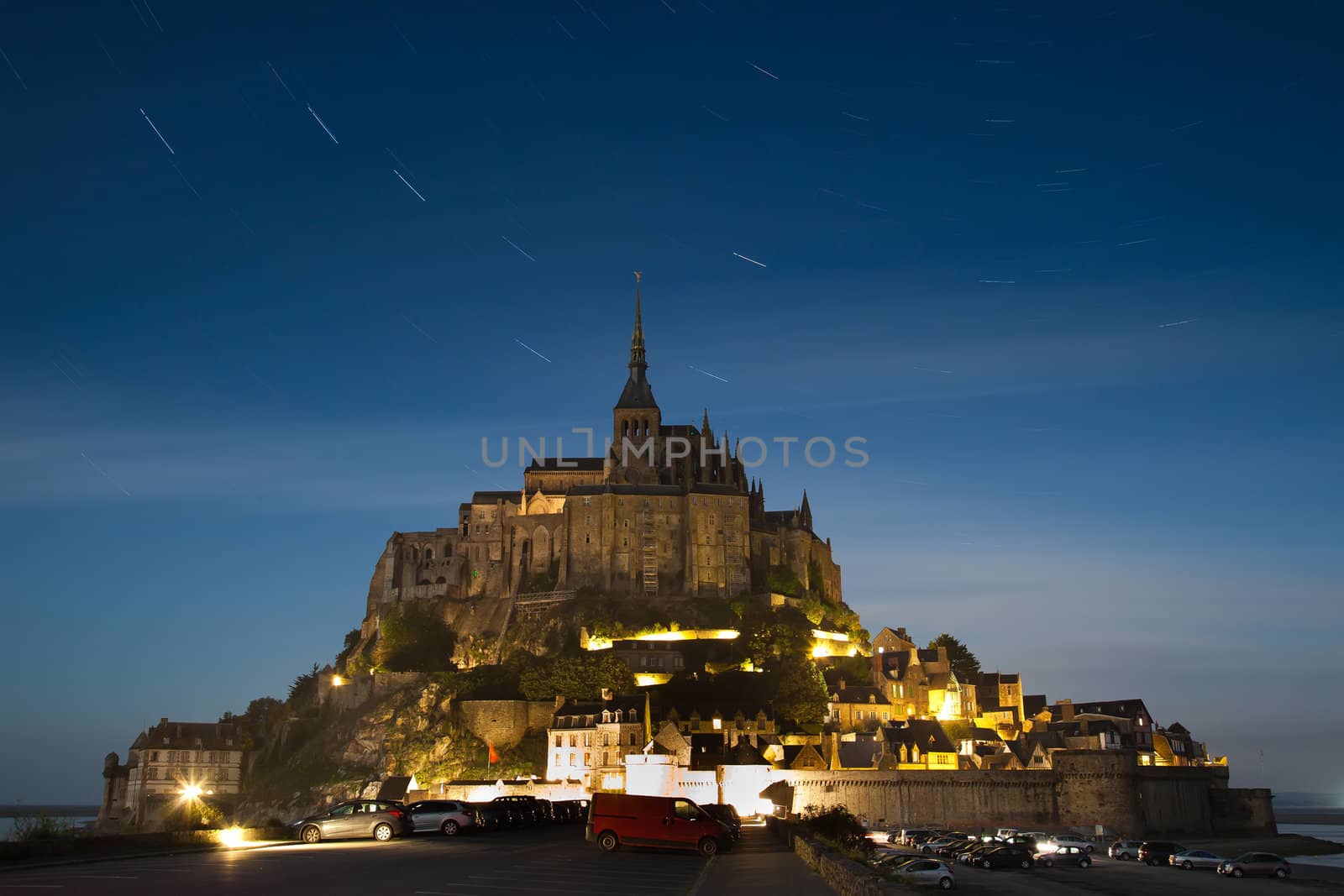 Mont Saint-Michel at midnight