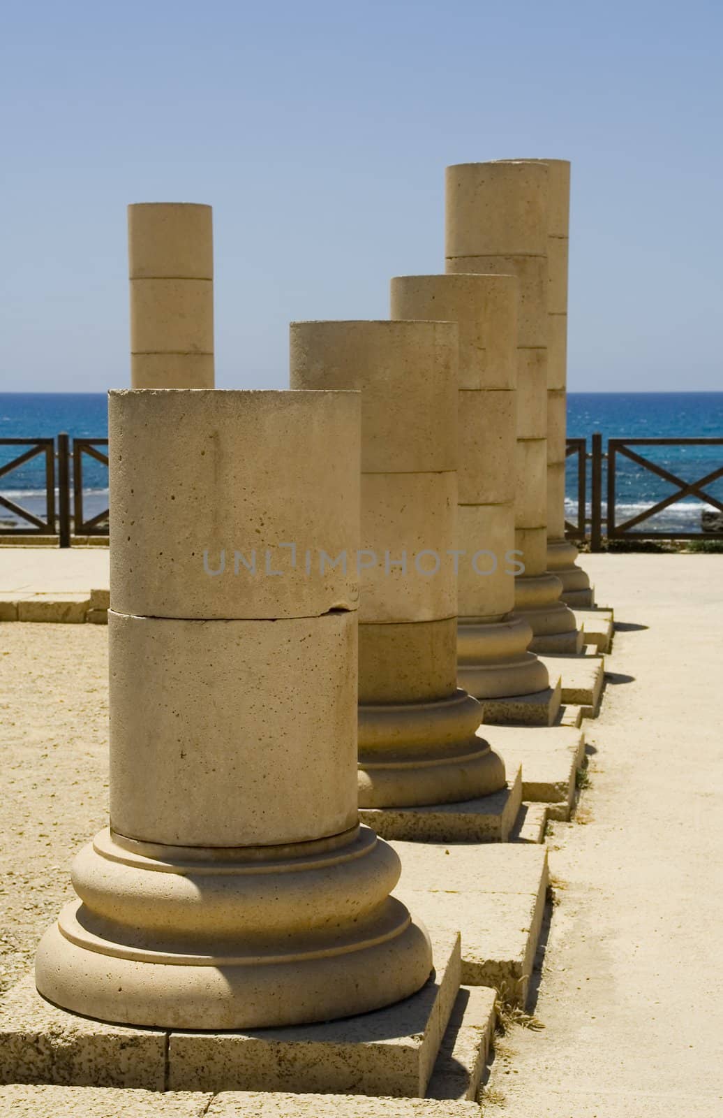 Ruins of an ancient Caesaria. Israel.