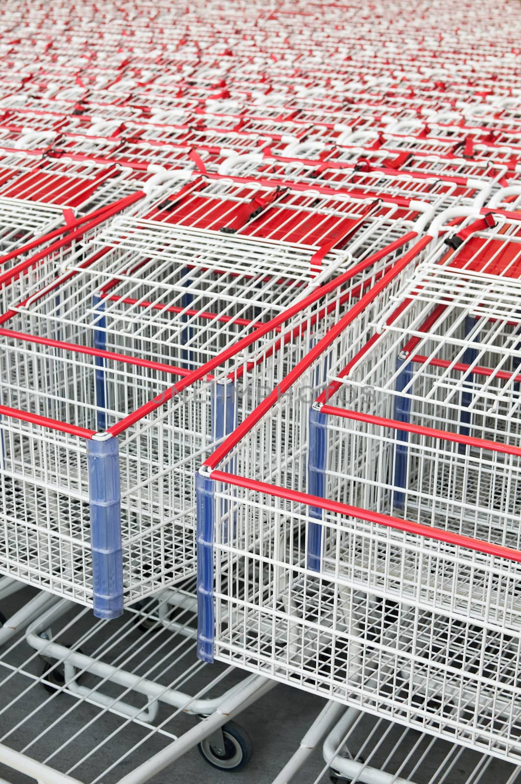 American shopping carts stacked together. by Shane9