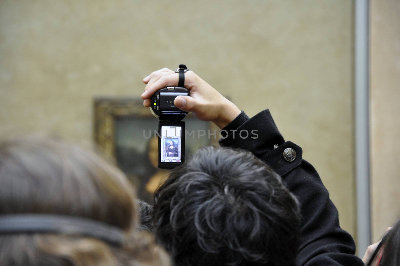 Mona Lisa, picture in picture. Concept photo. Great for ads.