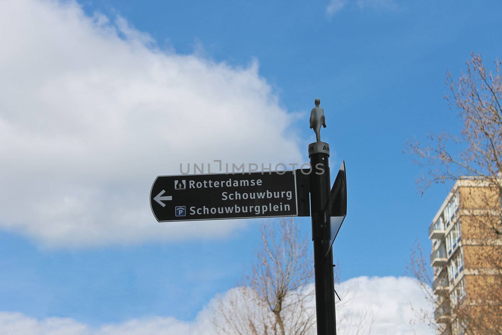 Road sign on  street in Rotterdam. Netherlands by NickNick