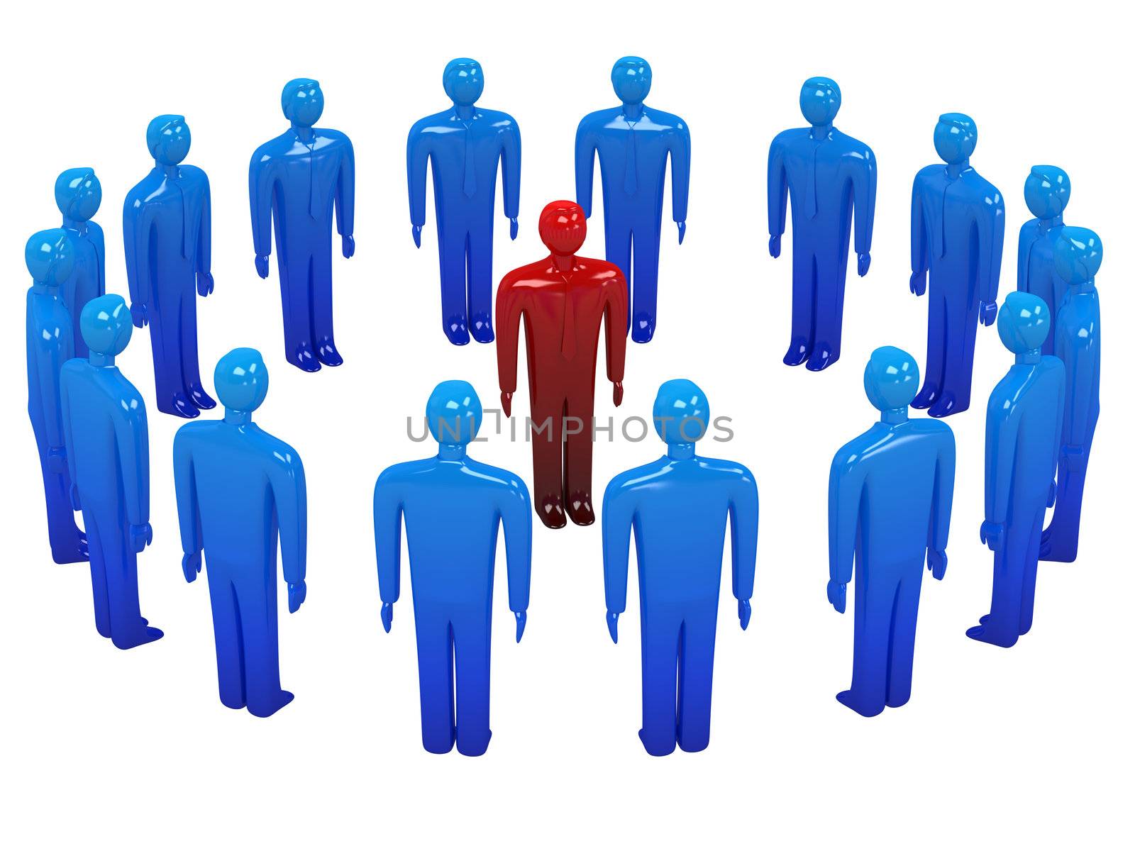The leader of the big group of people