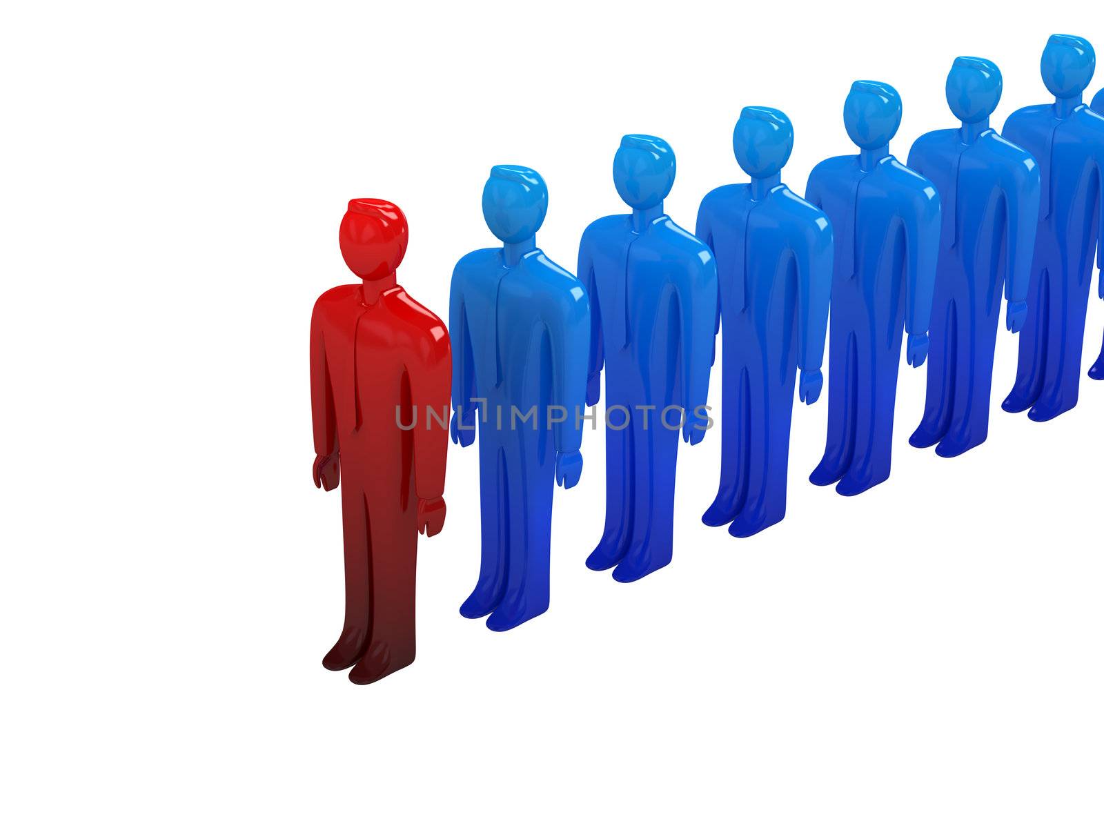 The leader of the big group of people