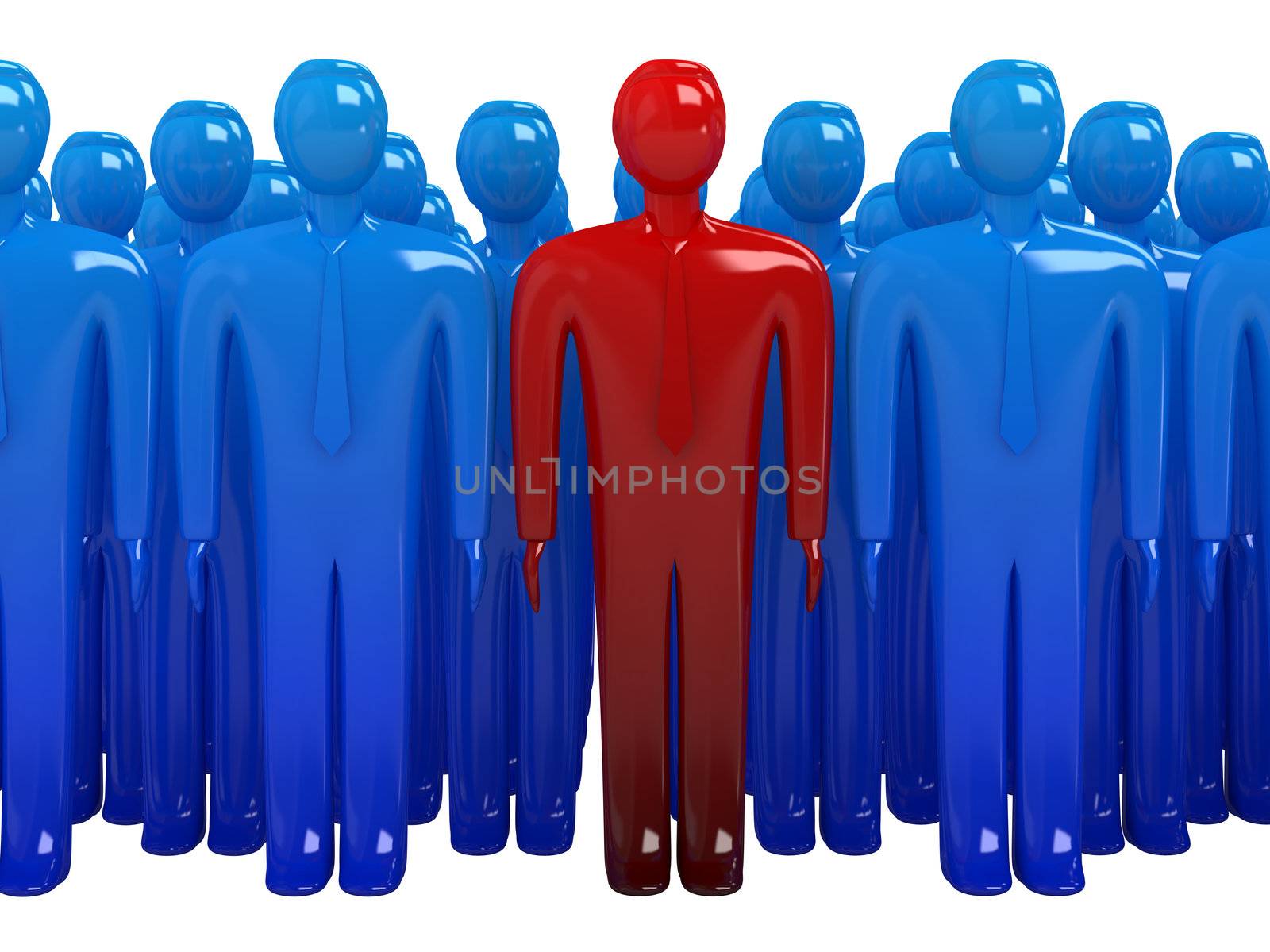 The leader of the big group of people