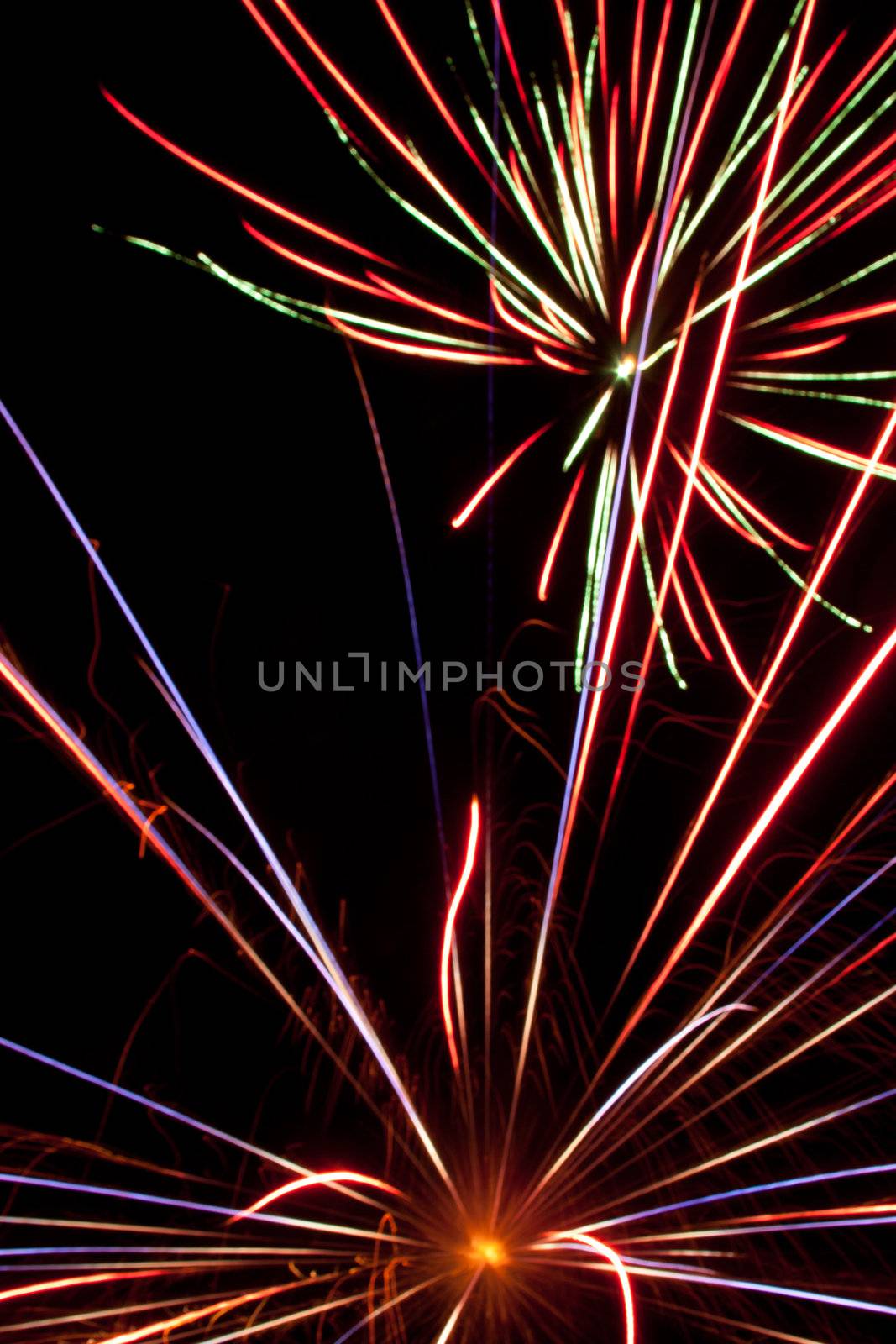 Fireworks bursting