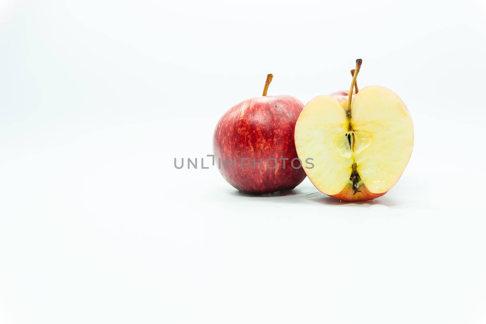 Red apple isolate on white background by moggara12