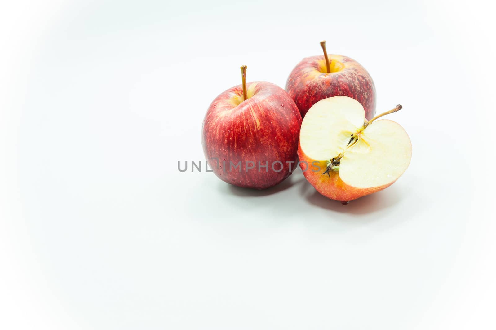 Red apple isolate on white background