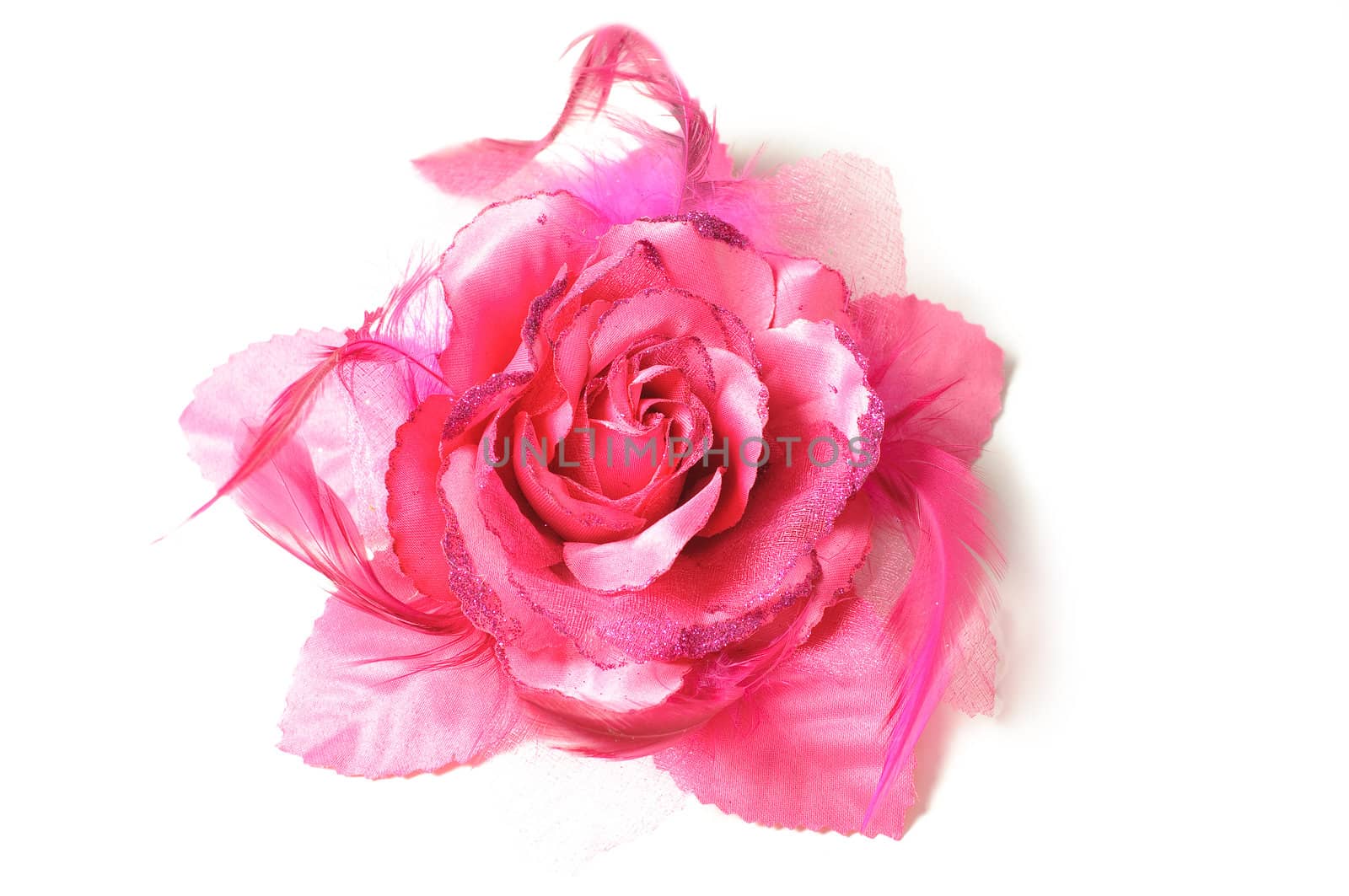 A flower hair clip for women on isolated white background.