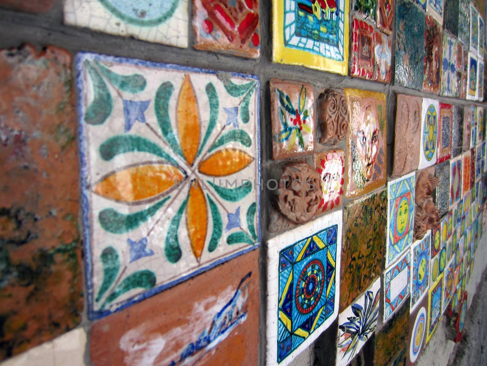Ceramic tiles  in Village on Italian Coast