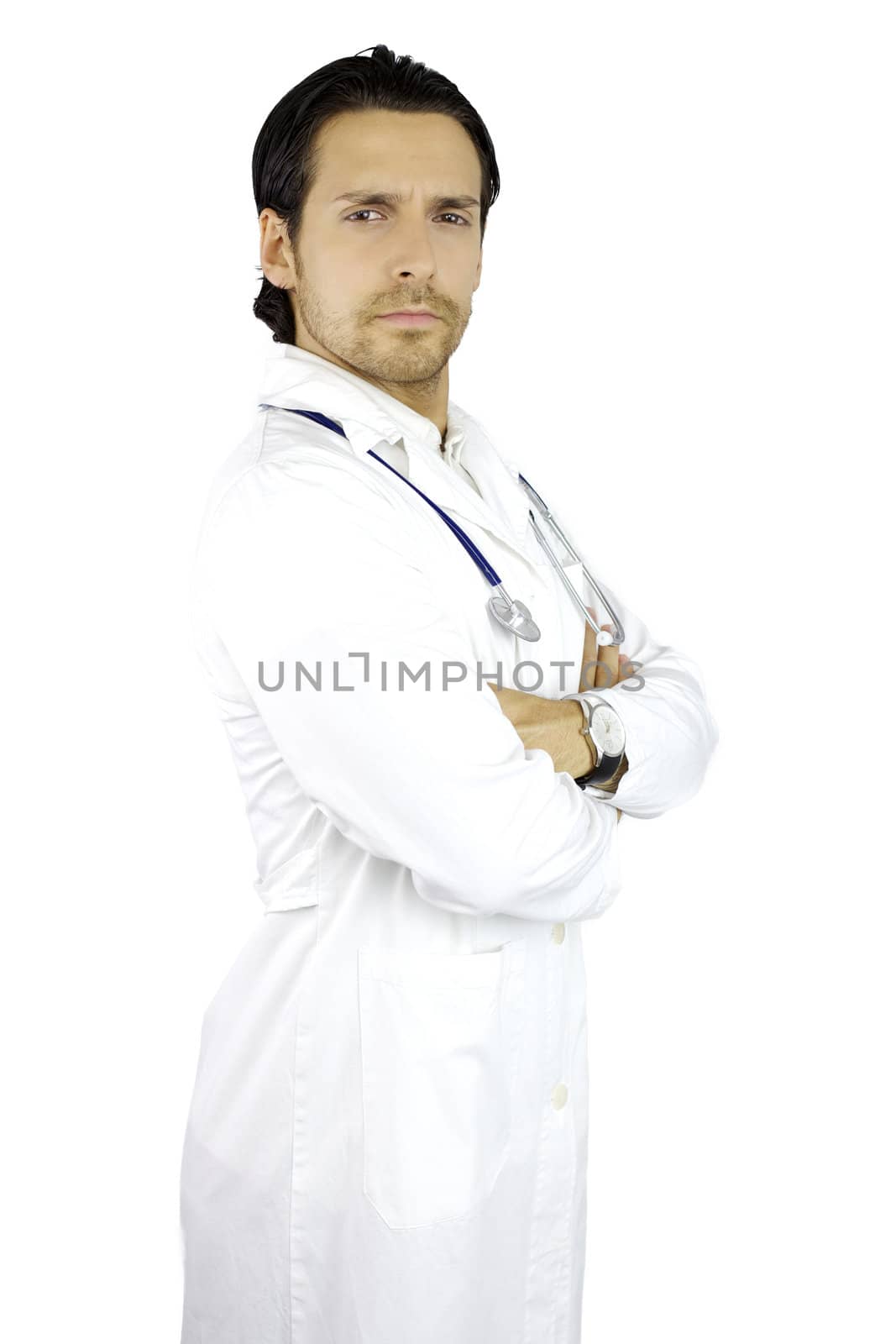 Serious doctor looking by fmarsicano