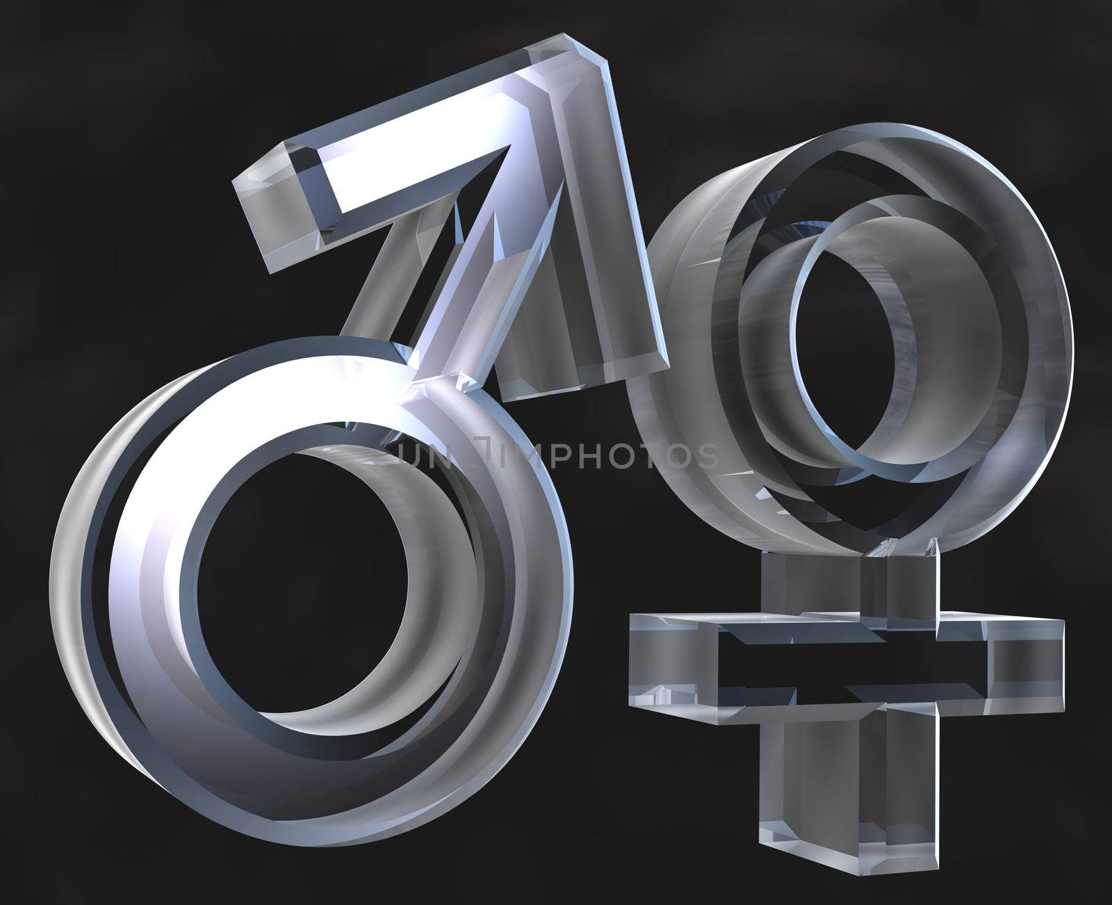 Male and female sex symbols Male and female sex symbols (3D)  by fambros