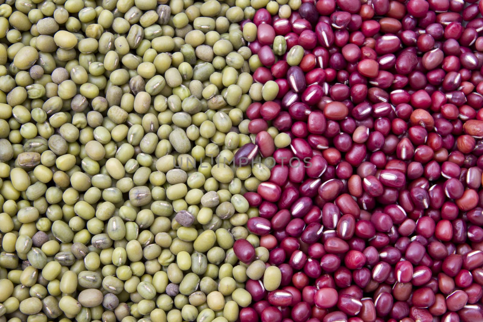Red and green bean background