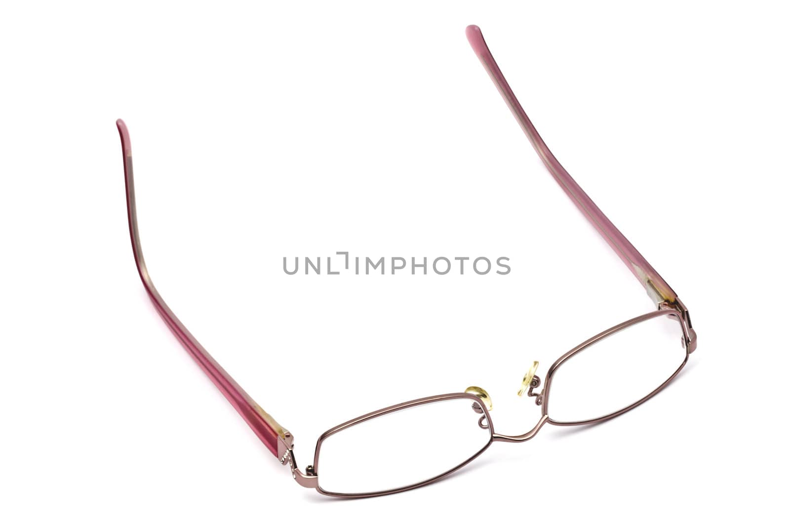 Lady's reading glasses isolated on white background 
