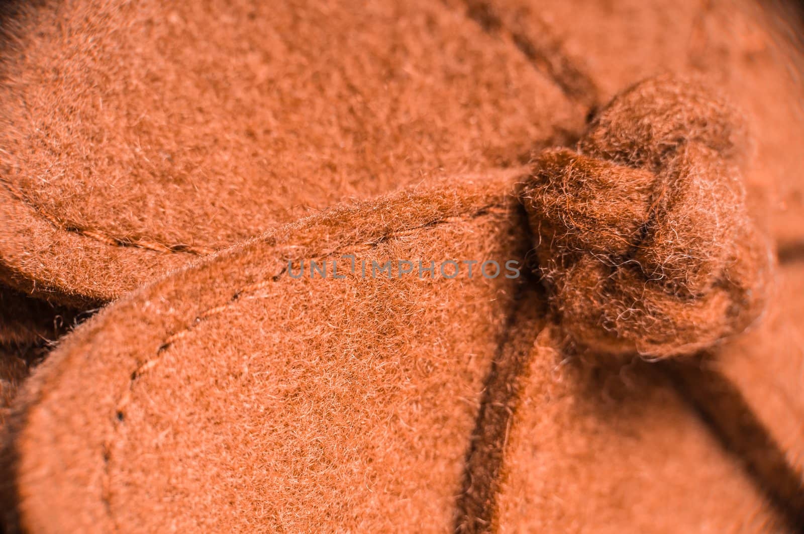 Macro shot of a beige felt flower. by Shane9