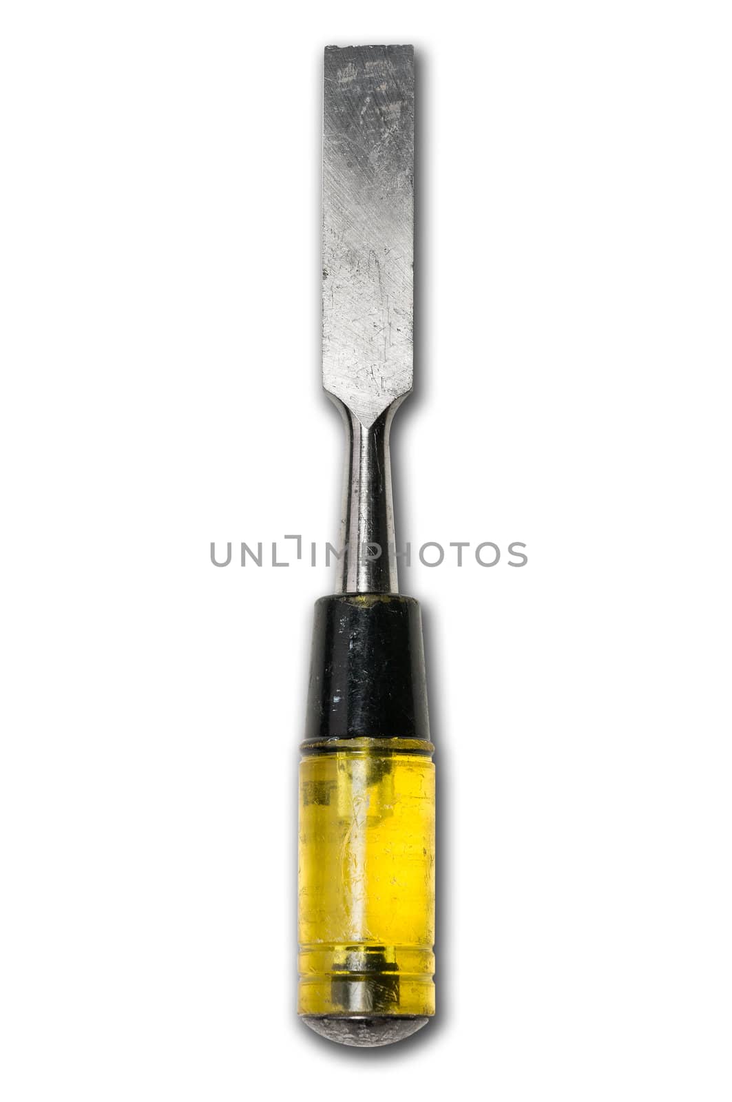 Used chisel on isolated background with clipping path