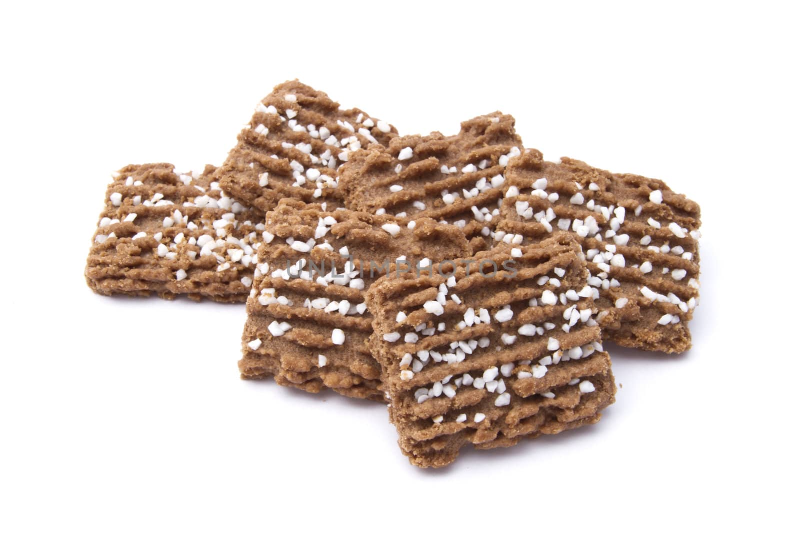 Delicious chocolate cookies isolated on white background 