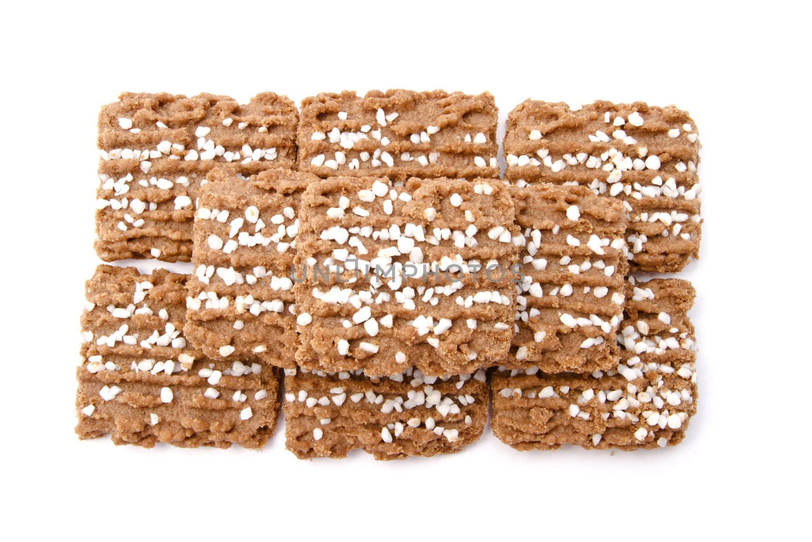Delicious chocolate cookies isolated on white background 