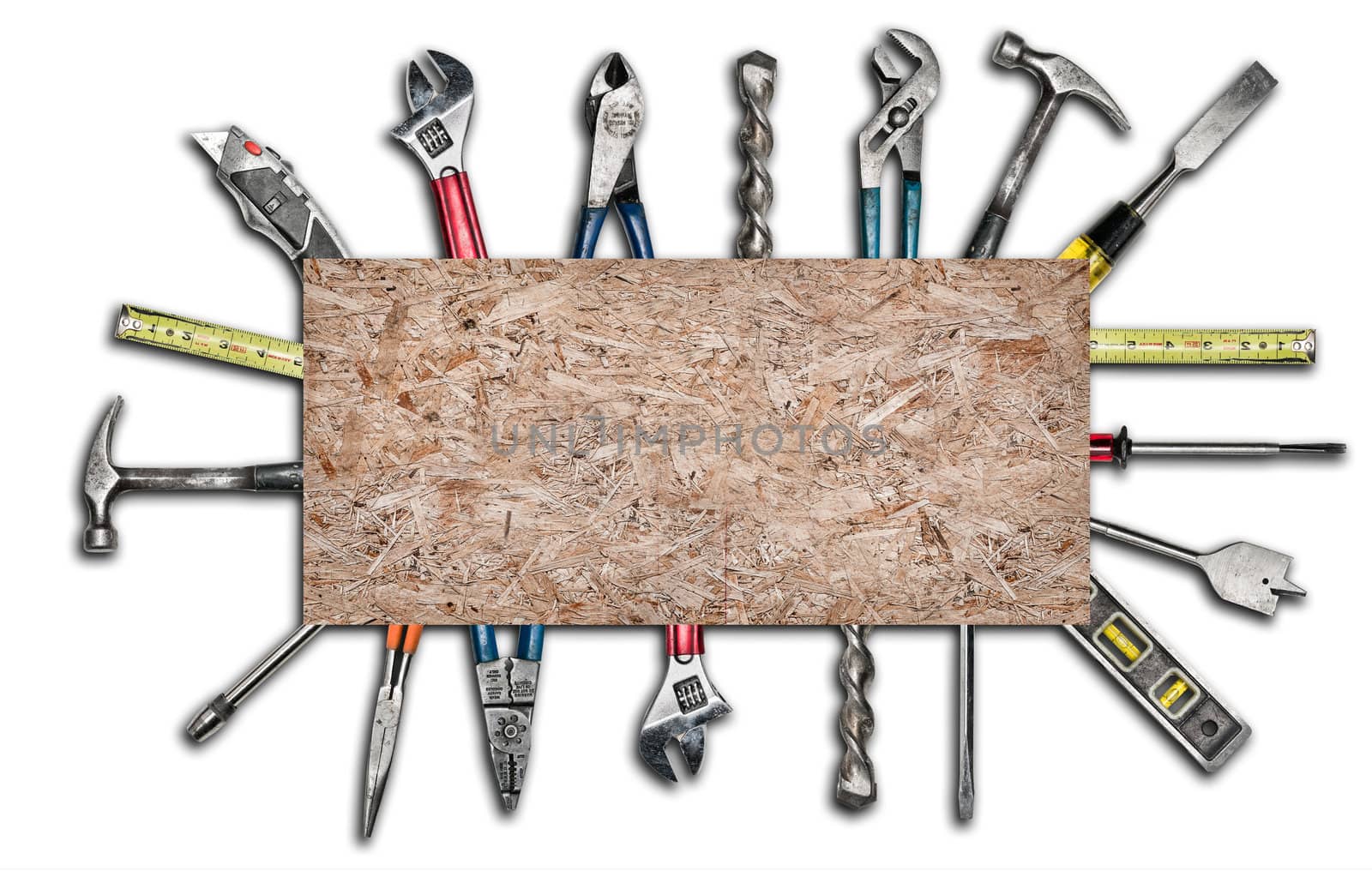 Various used tools on white background by Shane9