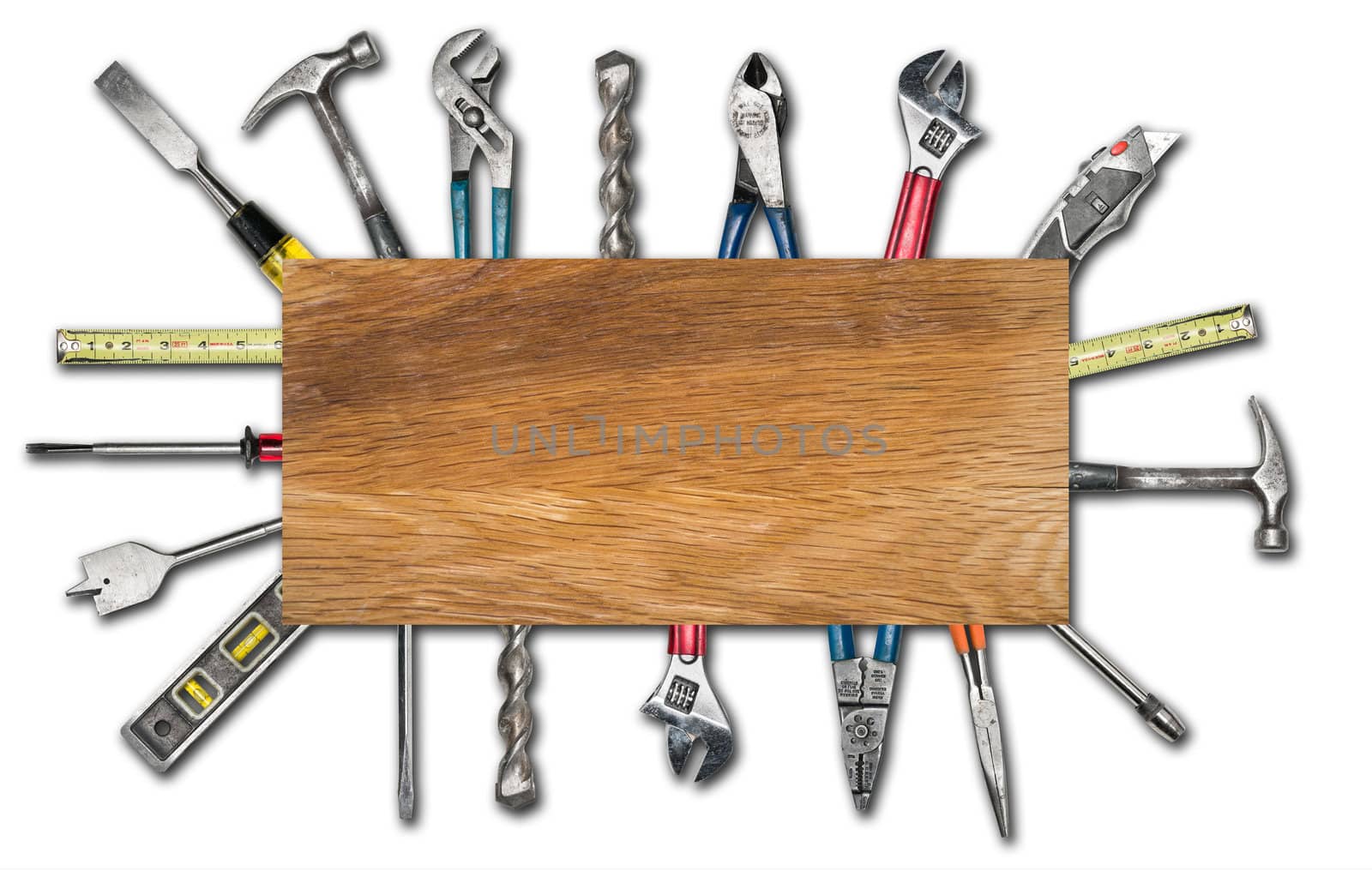 Various used tools on white background by Shane9