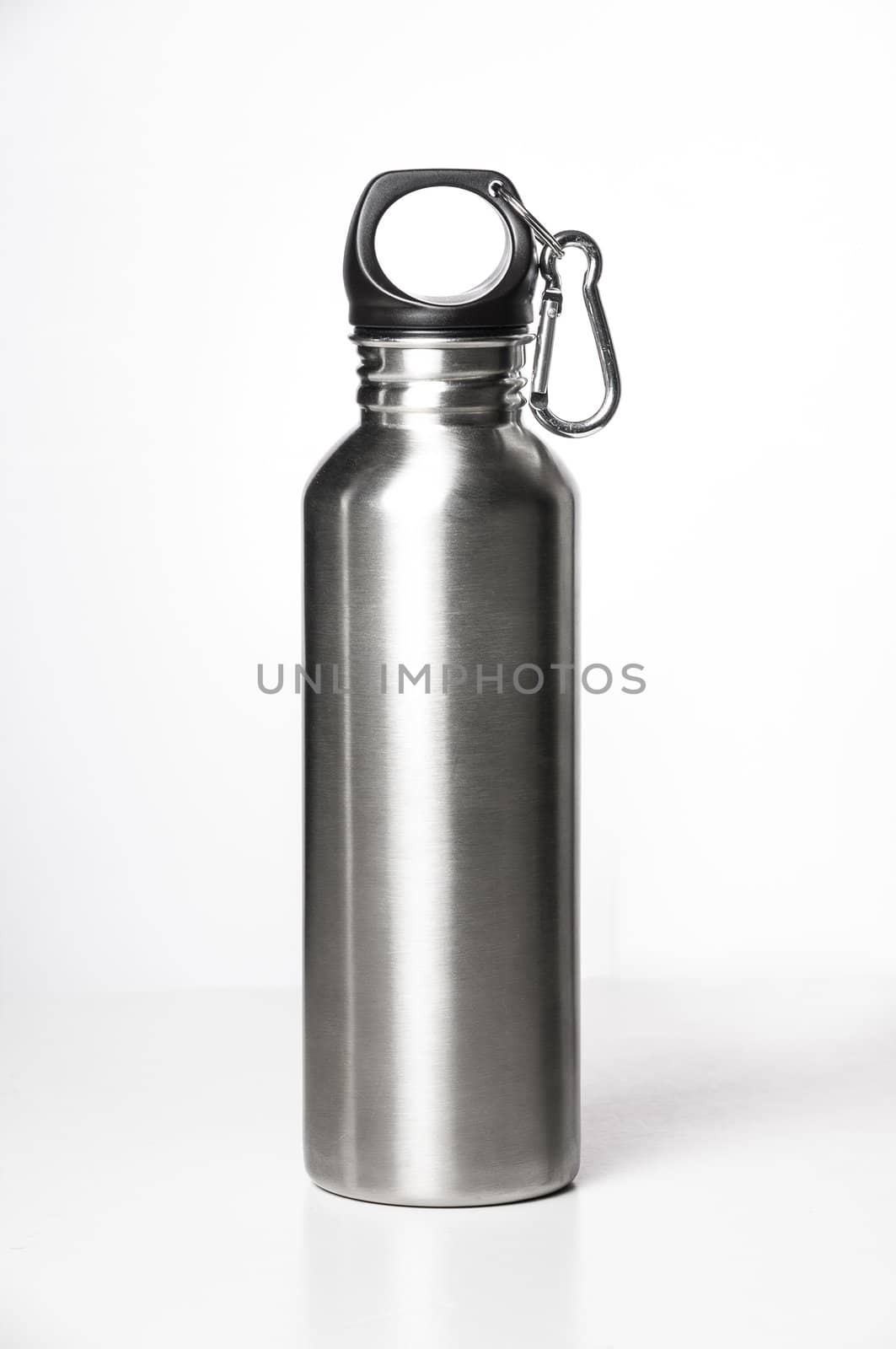 Stainless steel bottle on white background. by Shane9