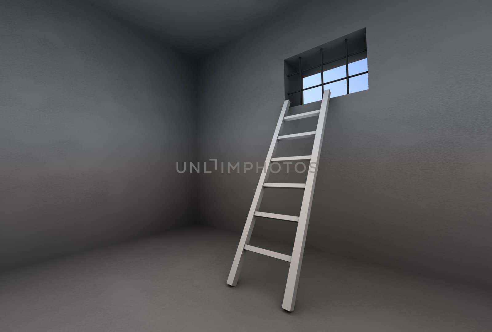 Prison, ladder, window