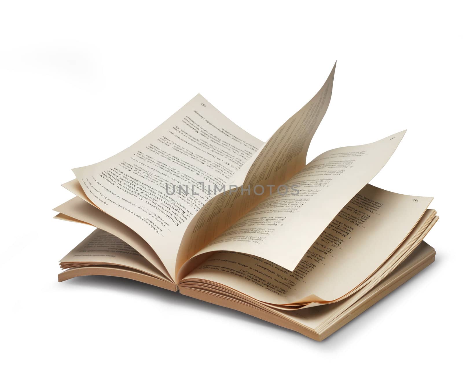 Book open pages riffling by anterovium