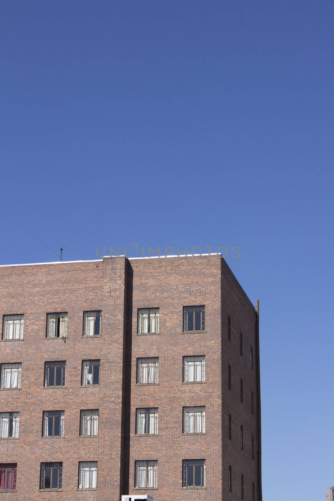 the side of an apartment or condo building.