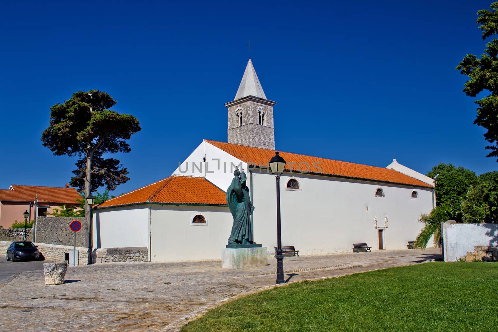 Town of Nin church and square, Dalamtia, Croatia