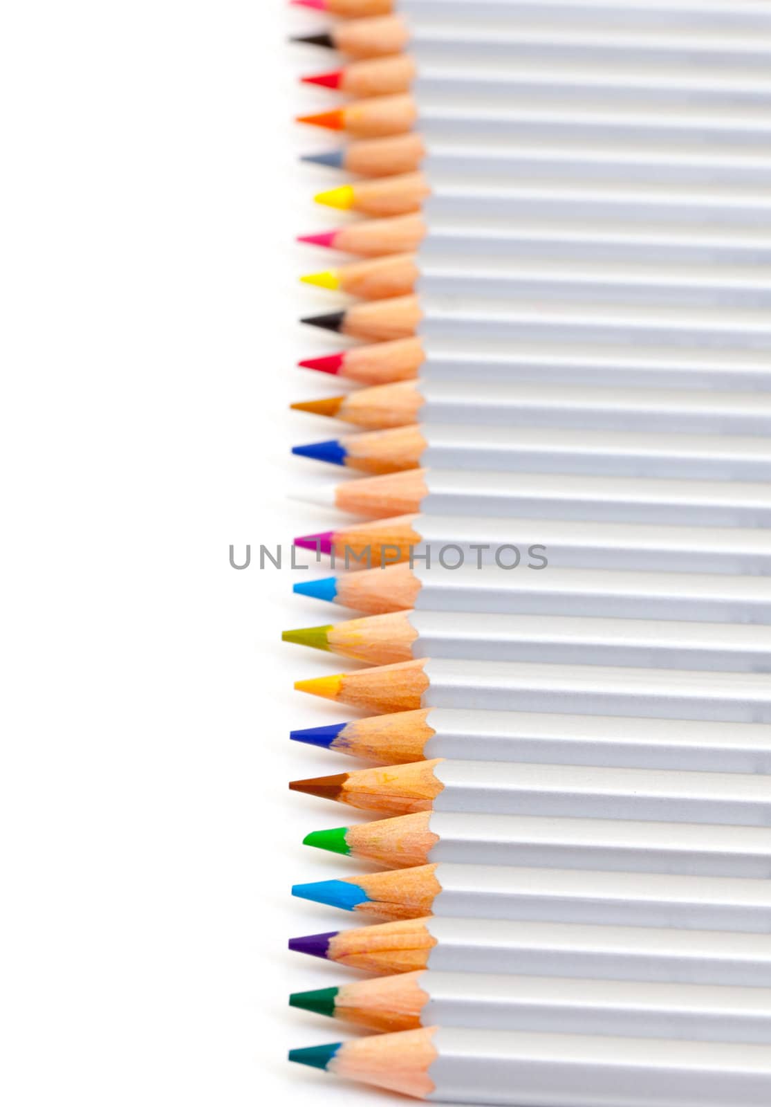 Multicolored Pencil, Arrangement in Row by Discovod