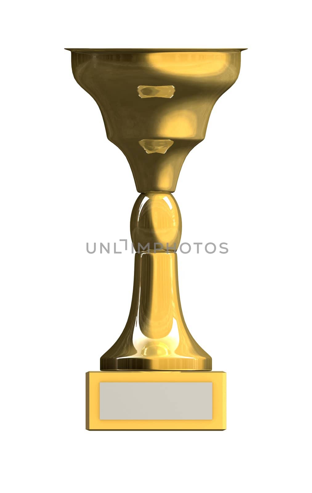 Golden trophy cup 