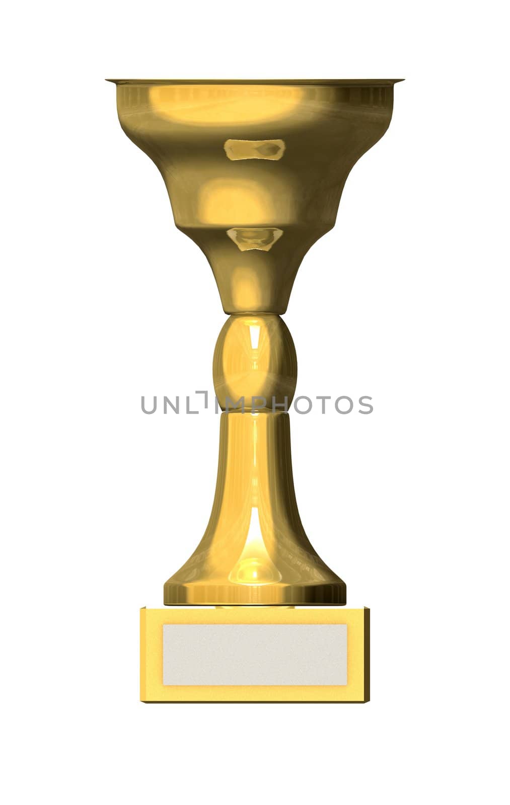 Golden trophy cup 