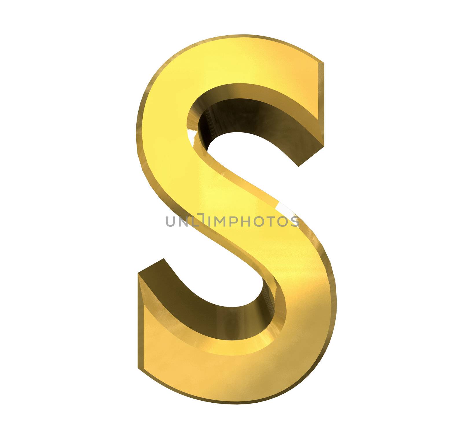 gold 3d letter S  by fambros