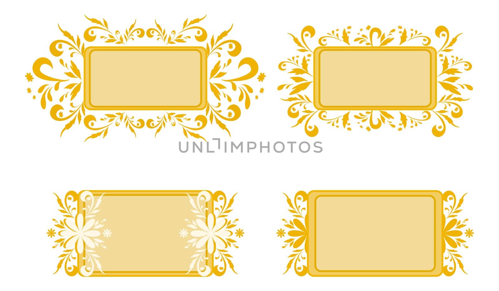 Abstract backgrounds, banners, plates with floral pattern