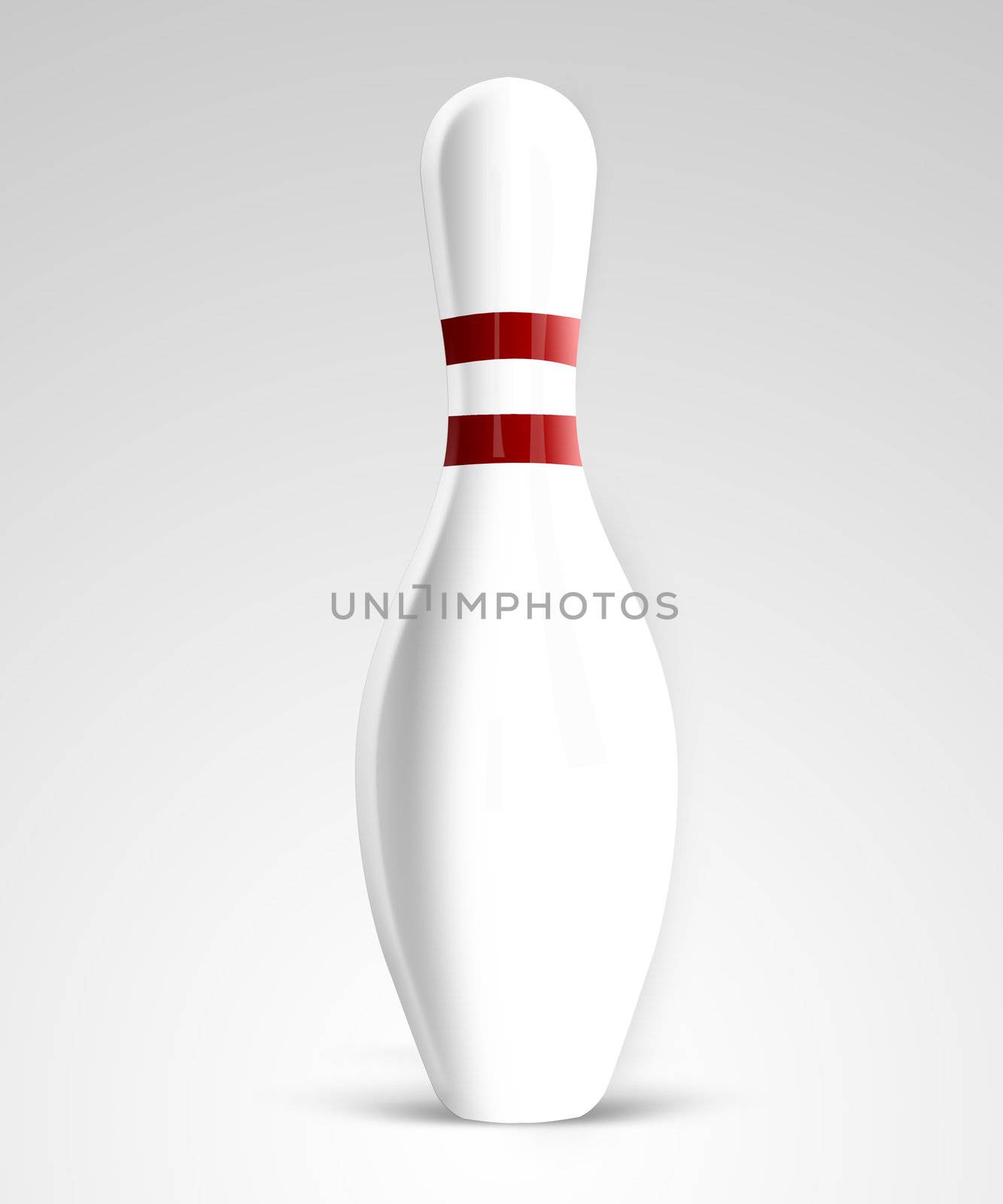 Bowling pin on gradient background