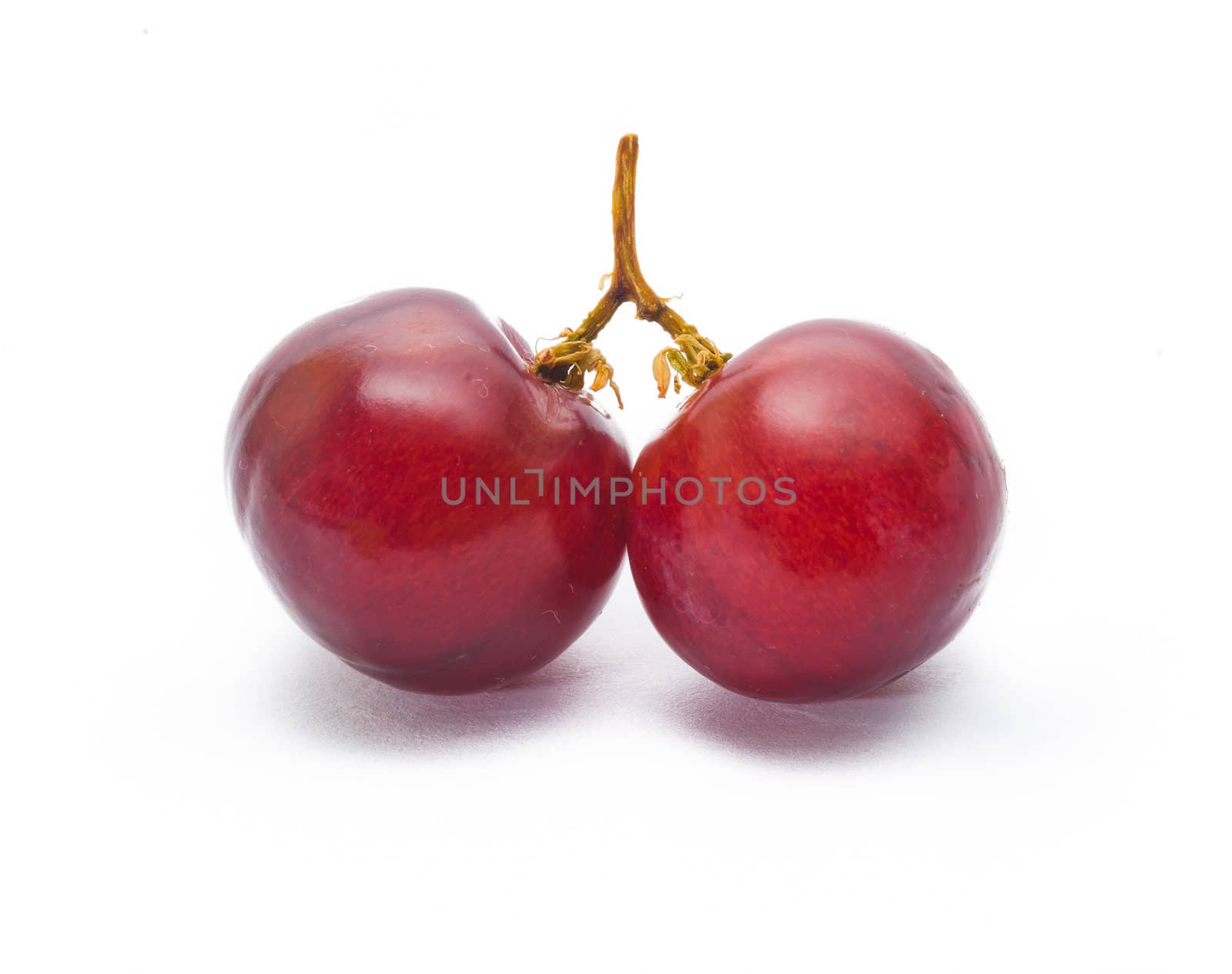 red grape isolated on white by heinteh