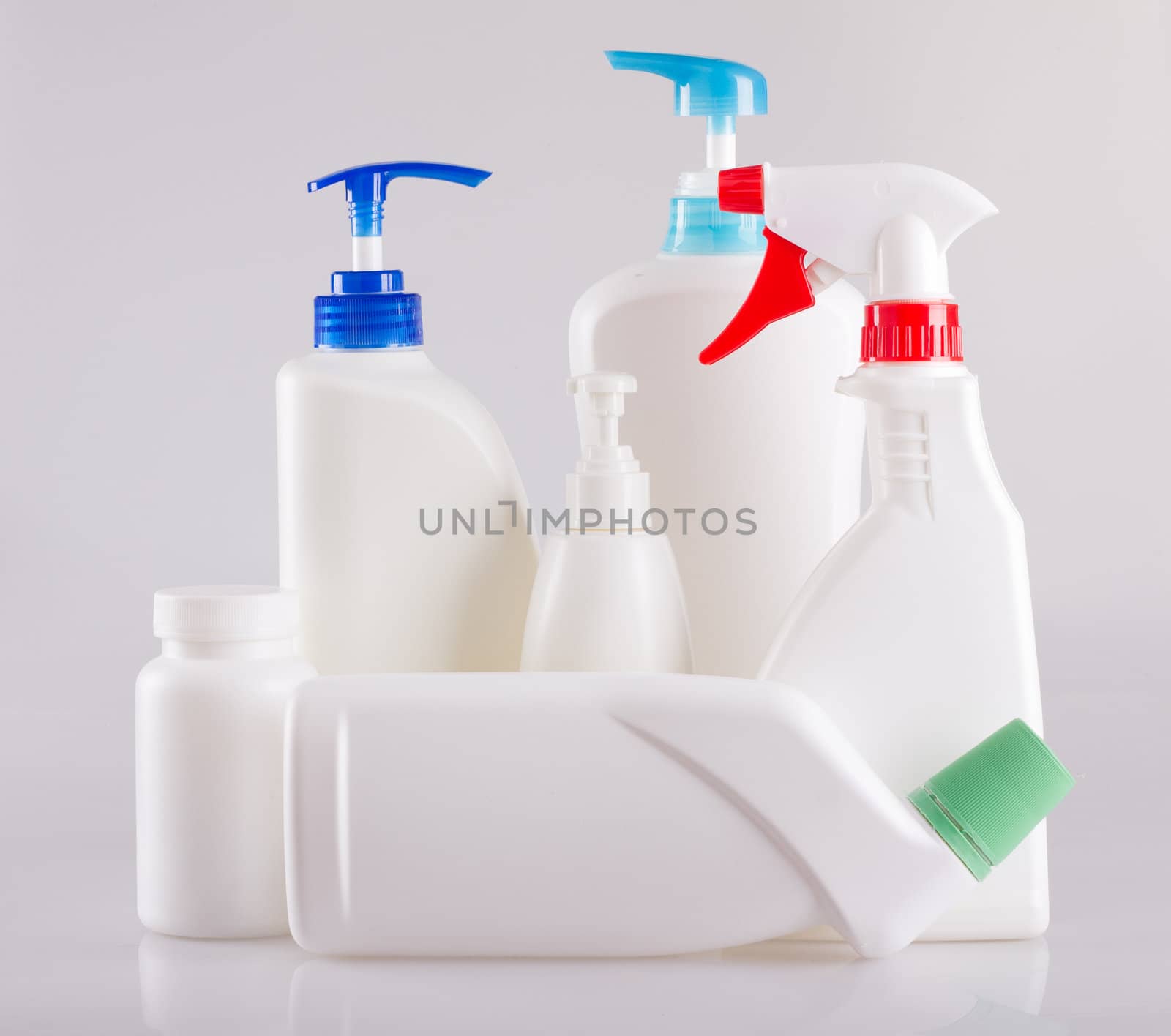 Plastic bottle isolated on white.