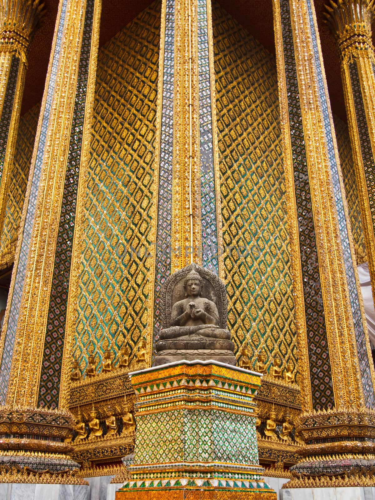 Wat Phra Kaew (Temple of the Emerald Buddha), Bangkok Thailand.