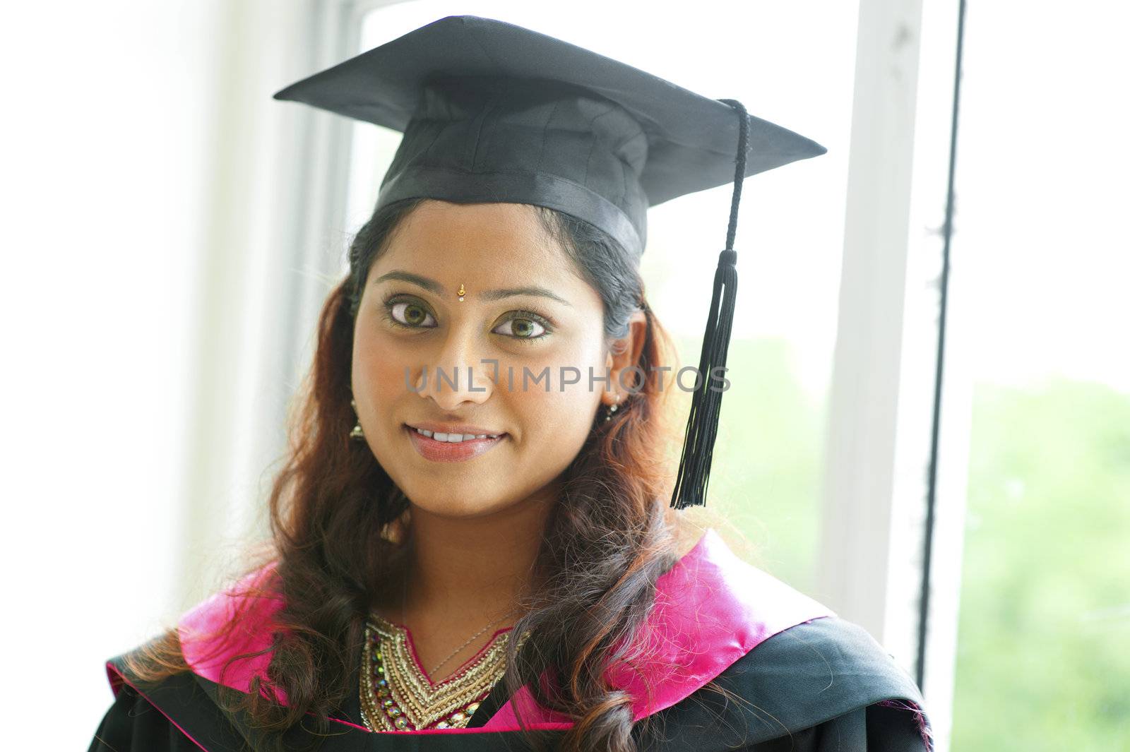 Young Asian Indian female student indoor portrait
