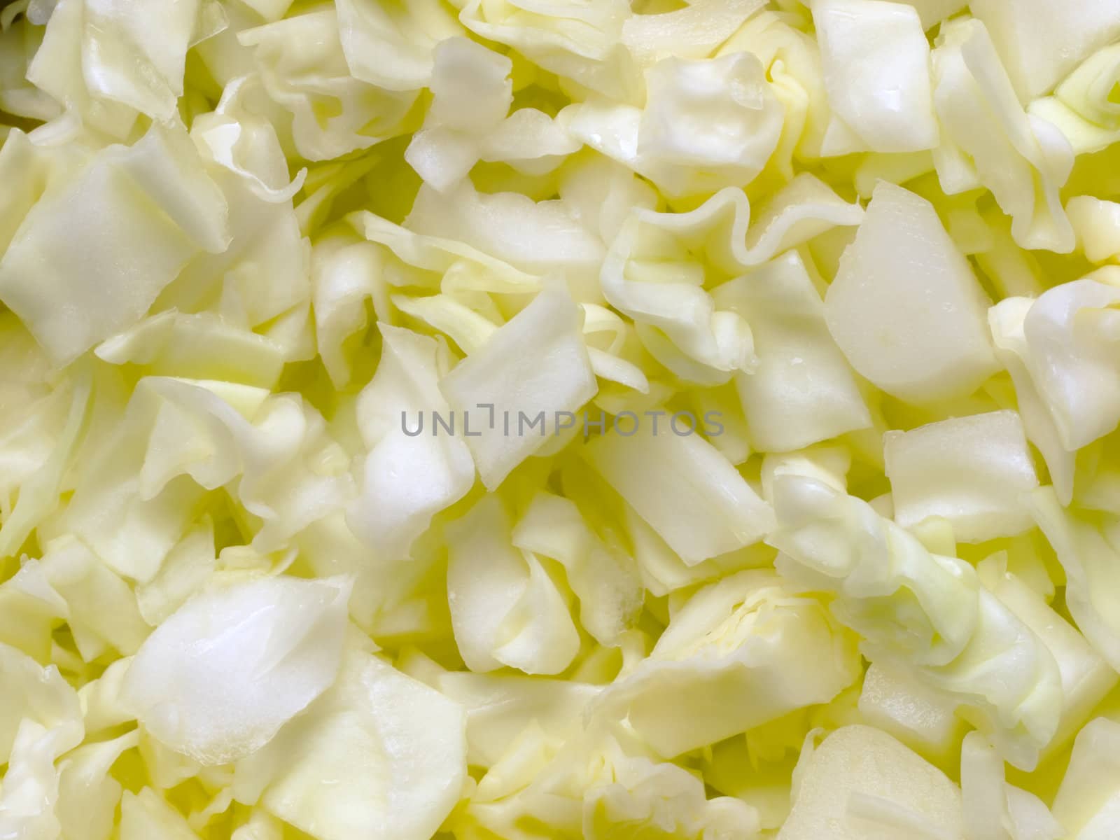 close up of chopped cabbage food background