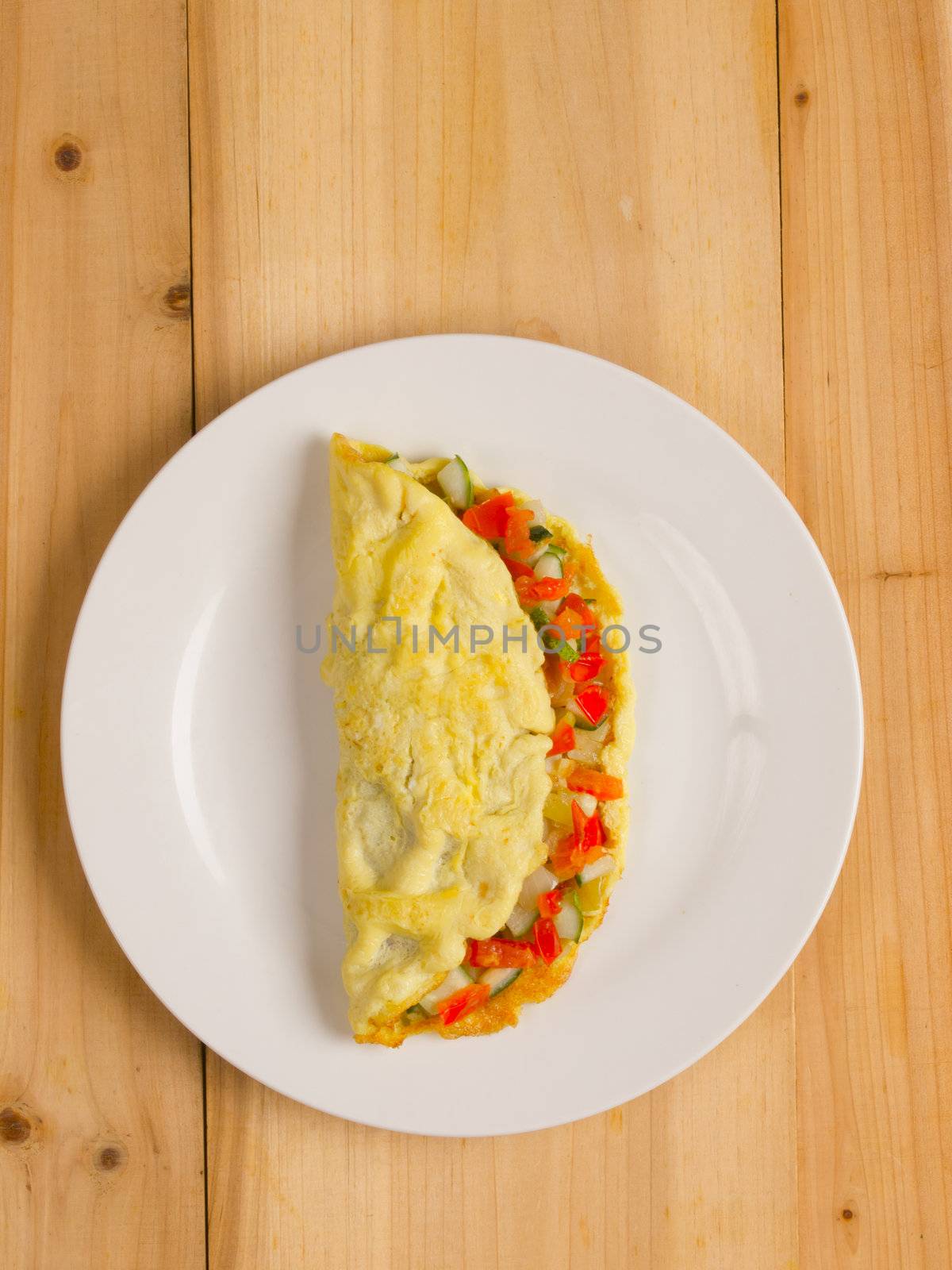 close up of a plate of stuffed omelette