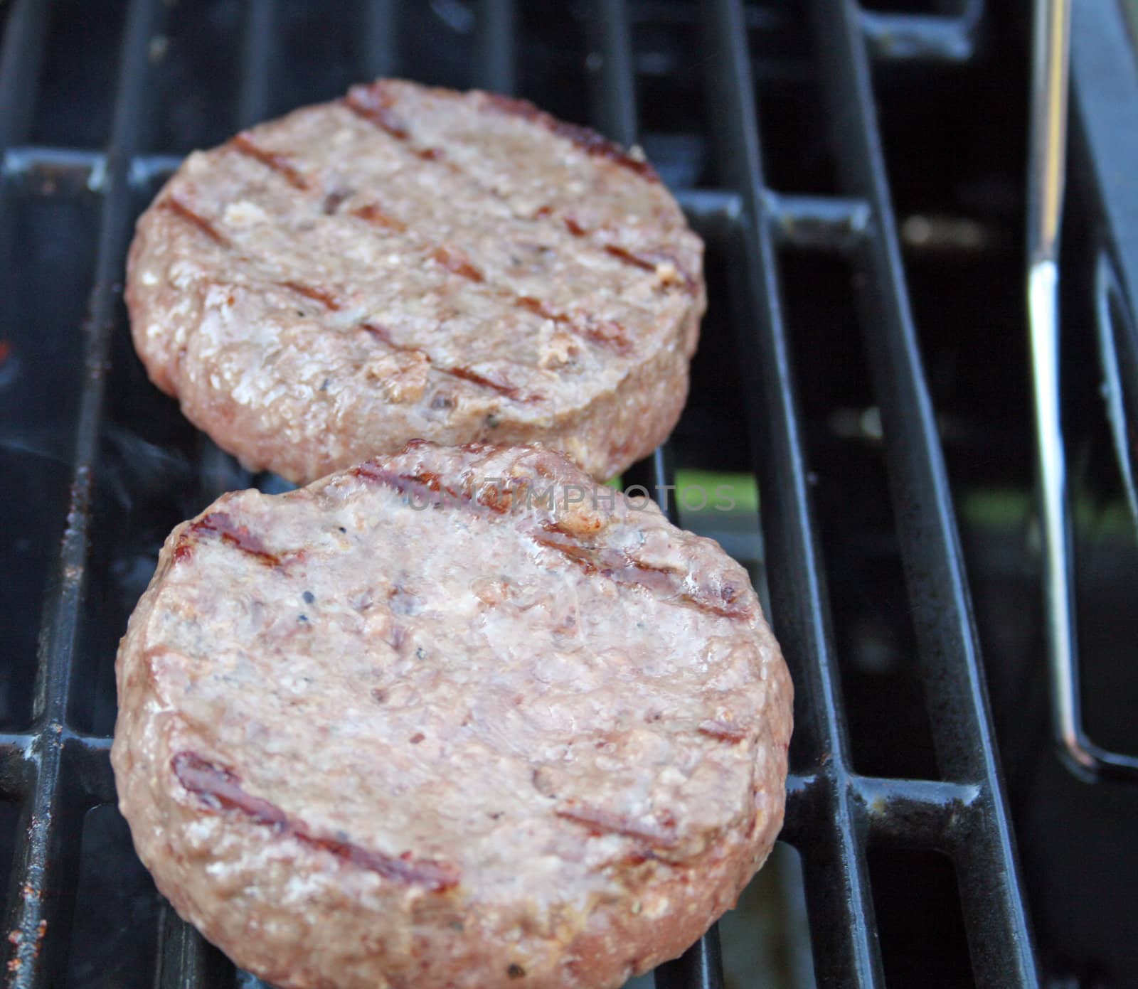 burgers on the grill