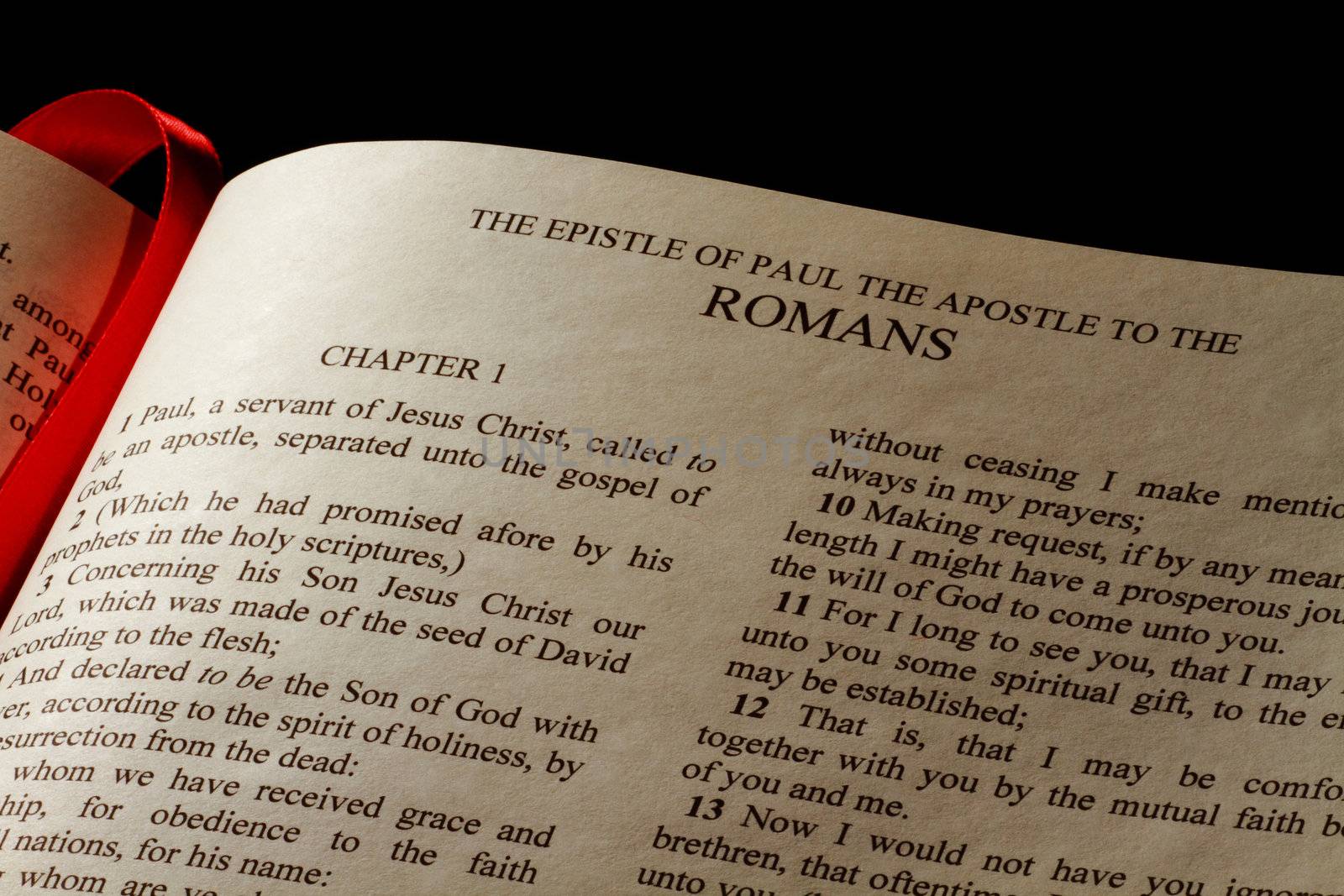 Chapter 1 of Epistle to the Romans in the New Testament of the Holy Bible