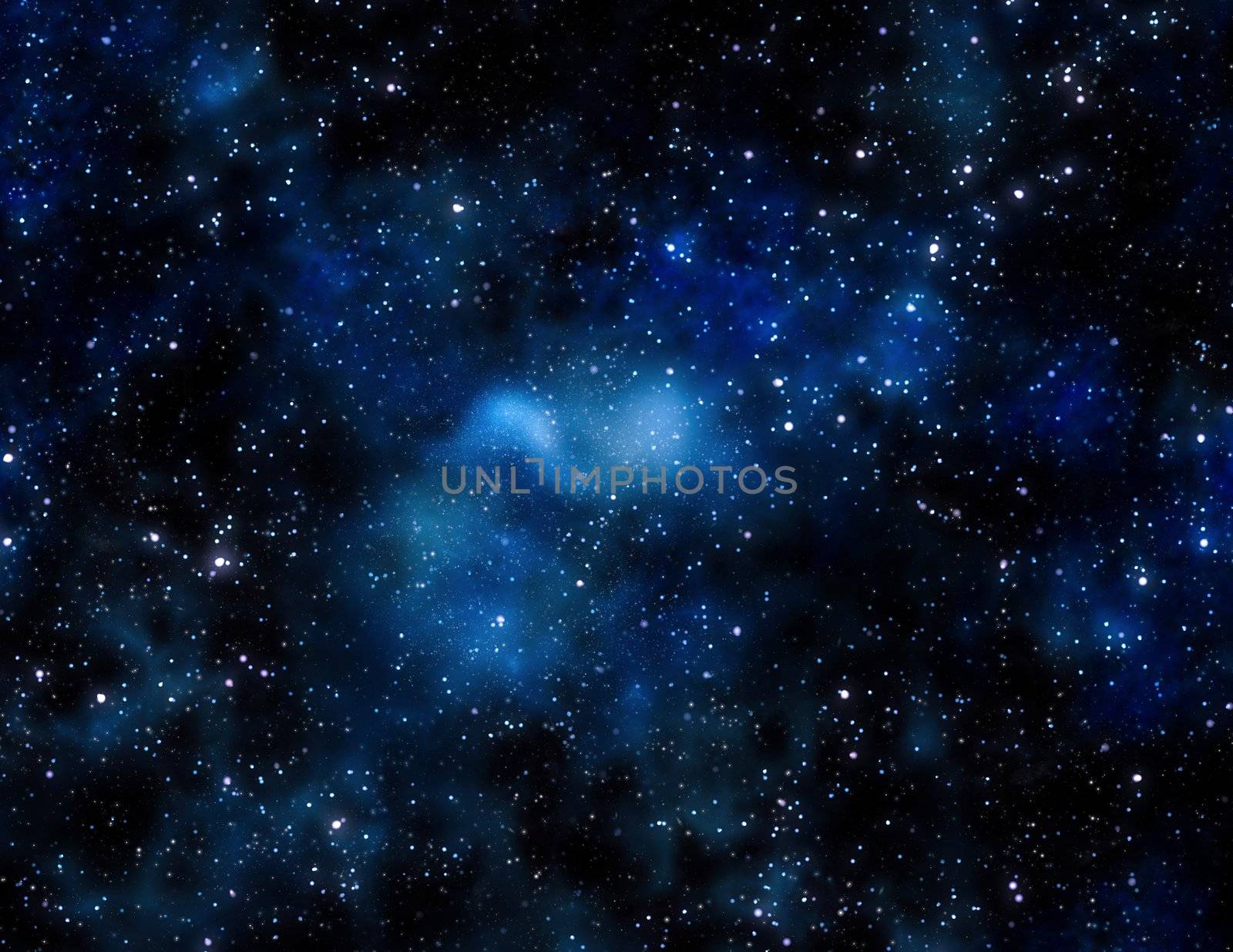 bright nebula gas cloud in deep outer space