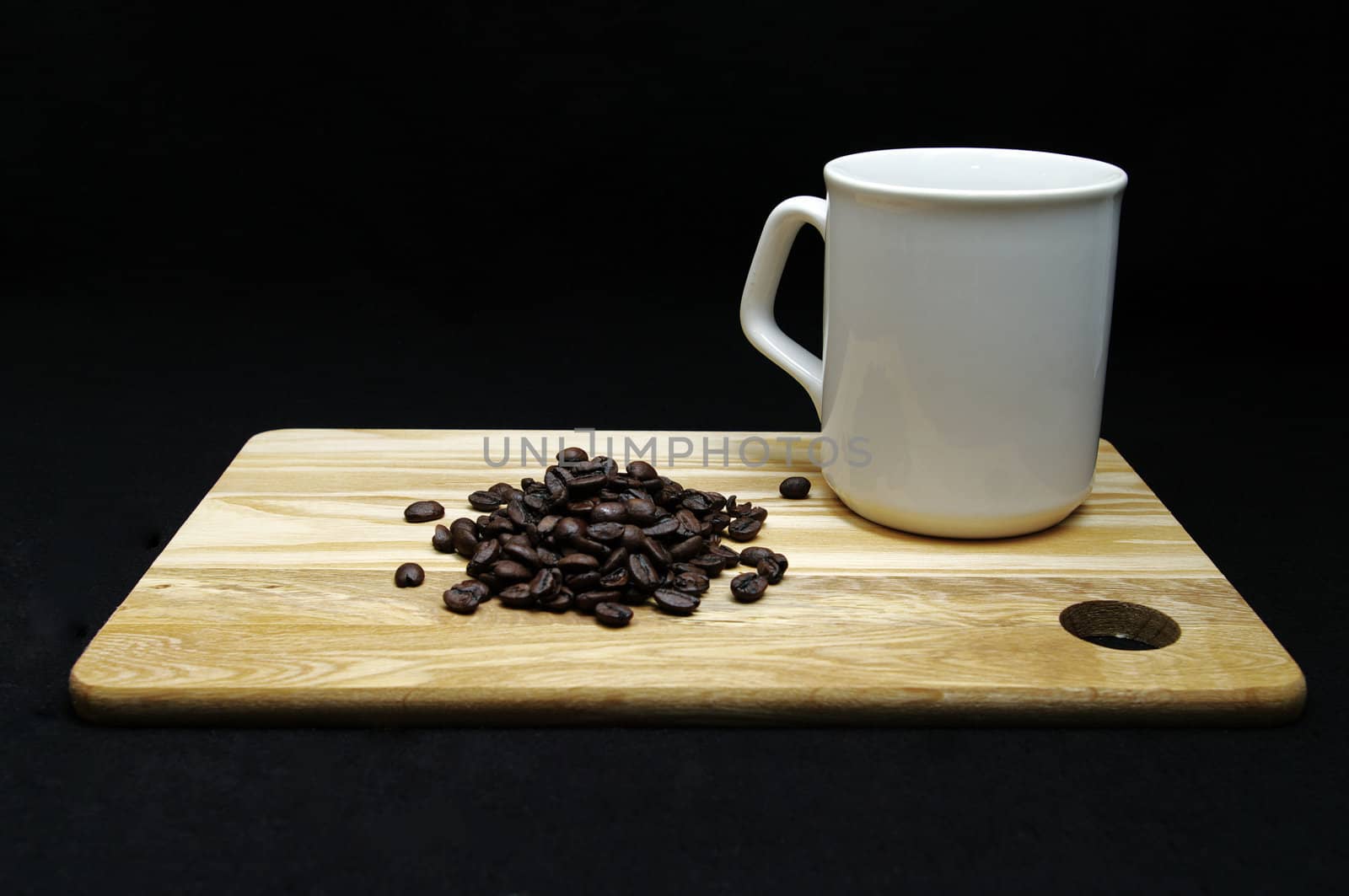 Coffee beans and cup by edcorey