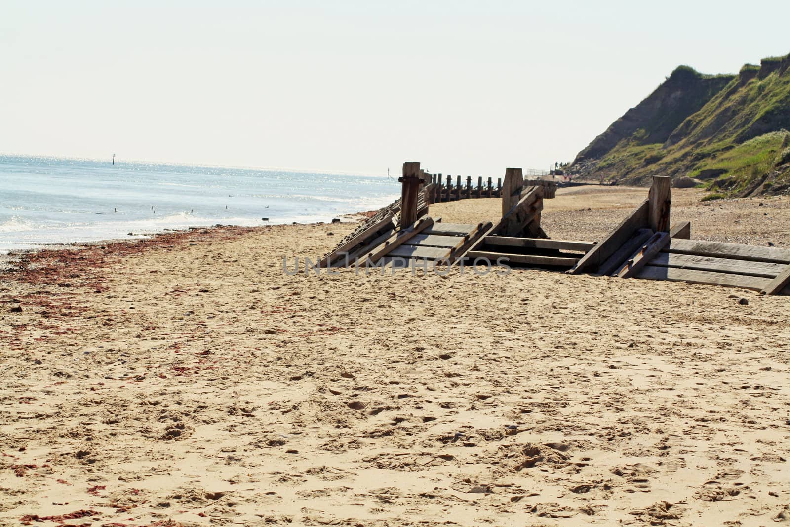 beach at overstrand near cromer england